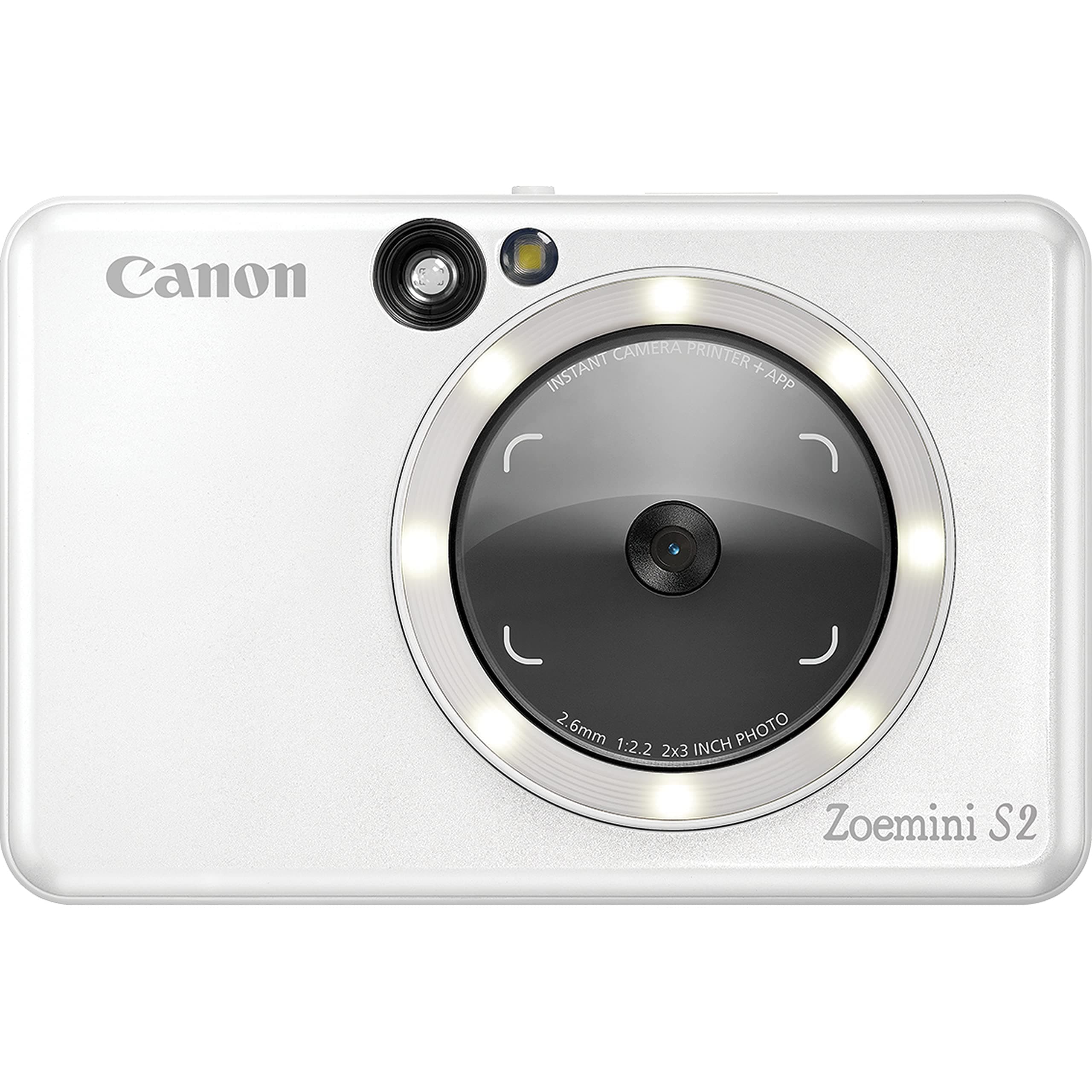 Zoemini S2 Instant Camera Compact Photo Printer, Pearl White, UAE version with official warranty