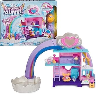 Alive, Hatchi-Nursery Playset Toy with 4 Mini Figures in Self-Hatching Eggs, 13 Accessories, Kids’ Toys for Girls and Boys Aged 3 and up
