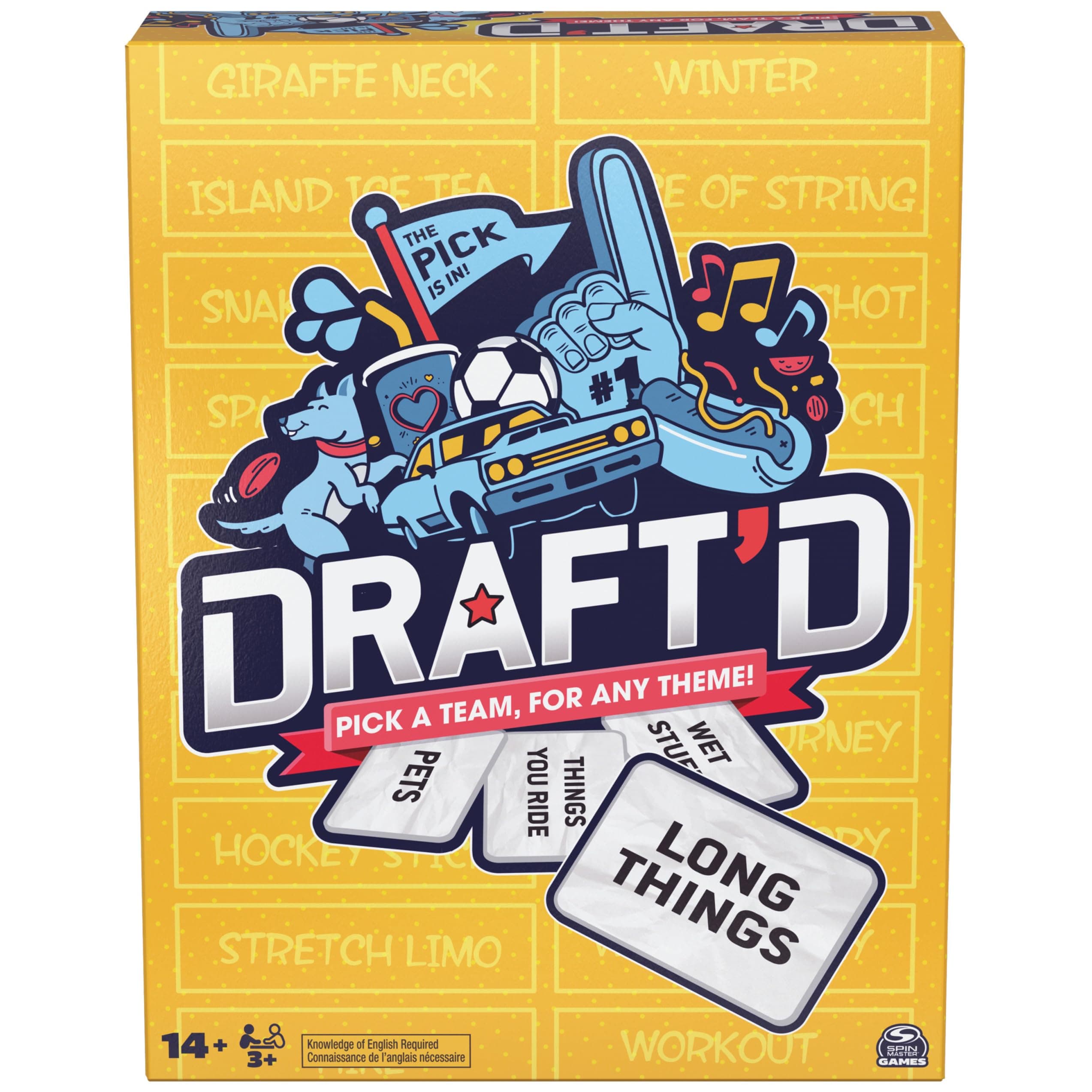 Draft’d, Competitive Drafting Party Game with Hilarious Prompts for College Nights, Football Watch Parties, Happy Hour Activity, for Teens & Adults, 3-5 Players, for Ages 14 & Up