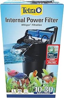 Whisper Internal Filter 10 To 30 Gallons, For aquariums, In-Tank Filtration With Air Pump