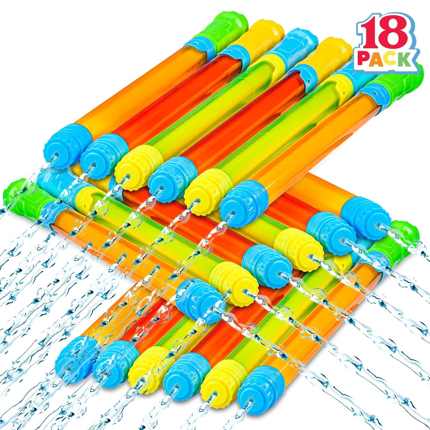 18 Pack Water Soaker Bulk 16.5'' Super Water Blaster Squirt Guns, Summer Outdoor Swimming Pool, Backyard, Beach Water Game Water Fighting Play Toys
