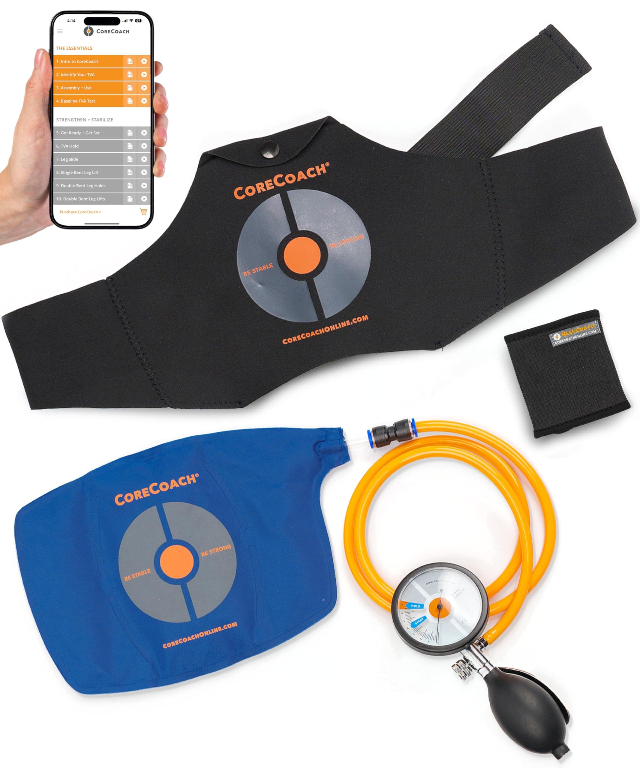 CoreCoach Core Strengthening Biofeedback Device for Lower Back Pain Relief, Strength & Stability