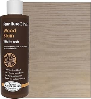 Wood Stain (250ml, White Ash) - Fast Drying Non Toxic Wood Polish Great For Indoor and Outdoor Furniture