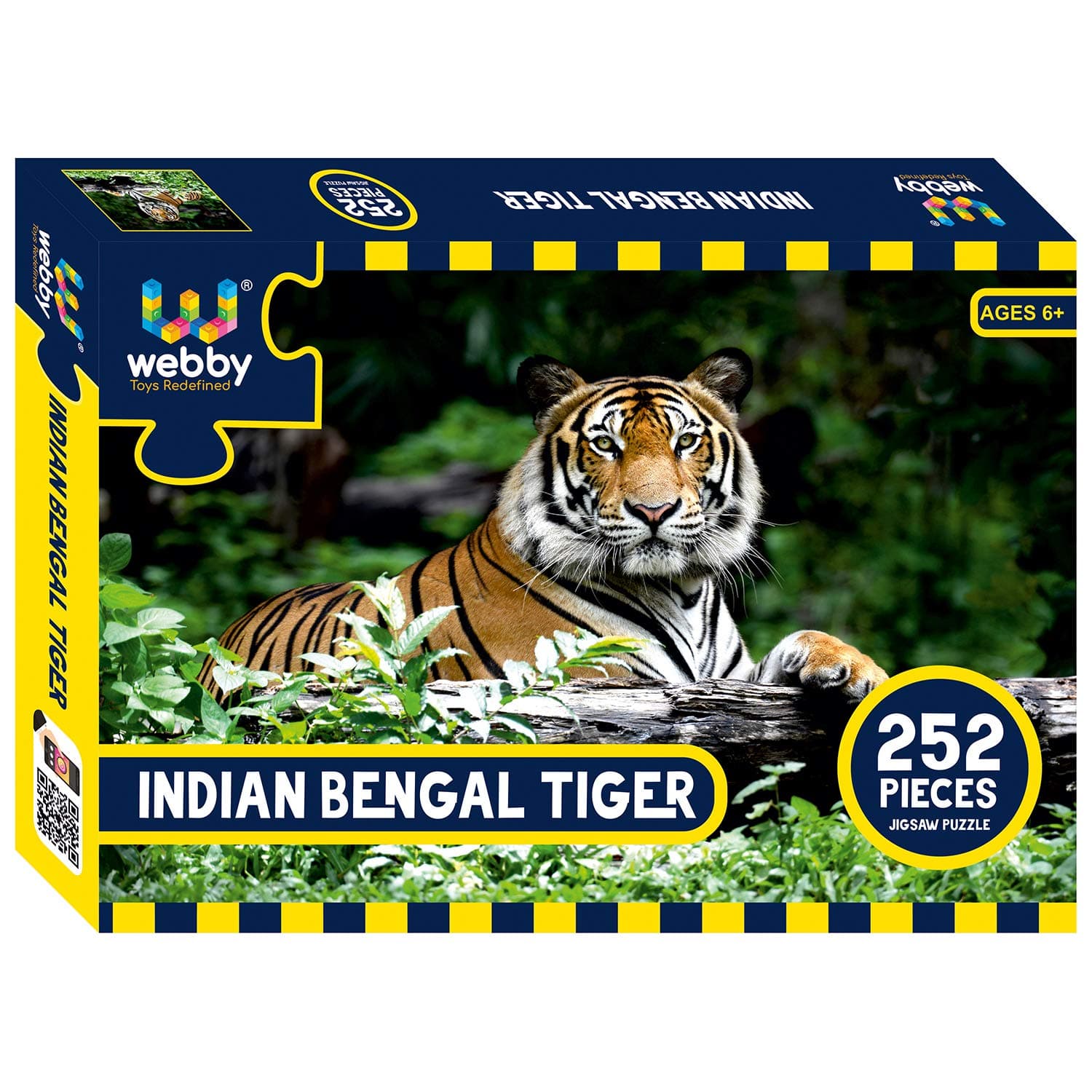 - Webby Kid Indian Bengal Tiger Jigsaw Puzzle, 252 Pieces
