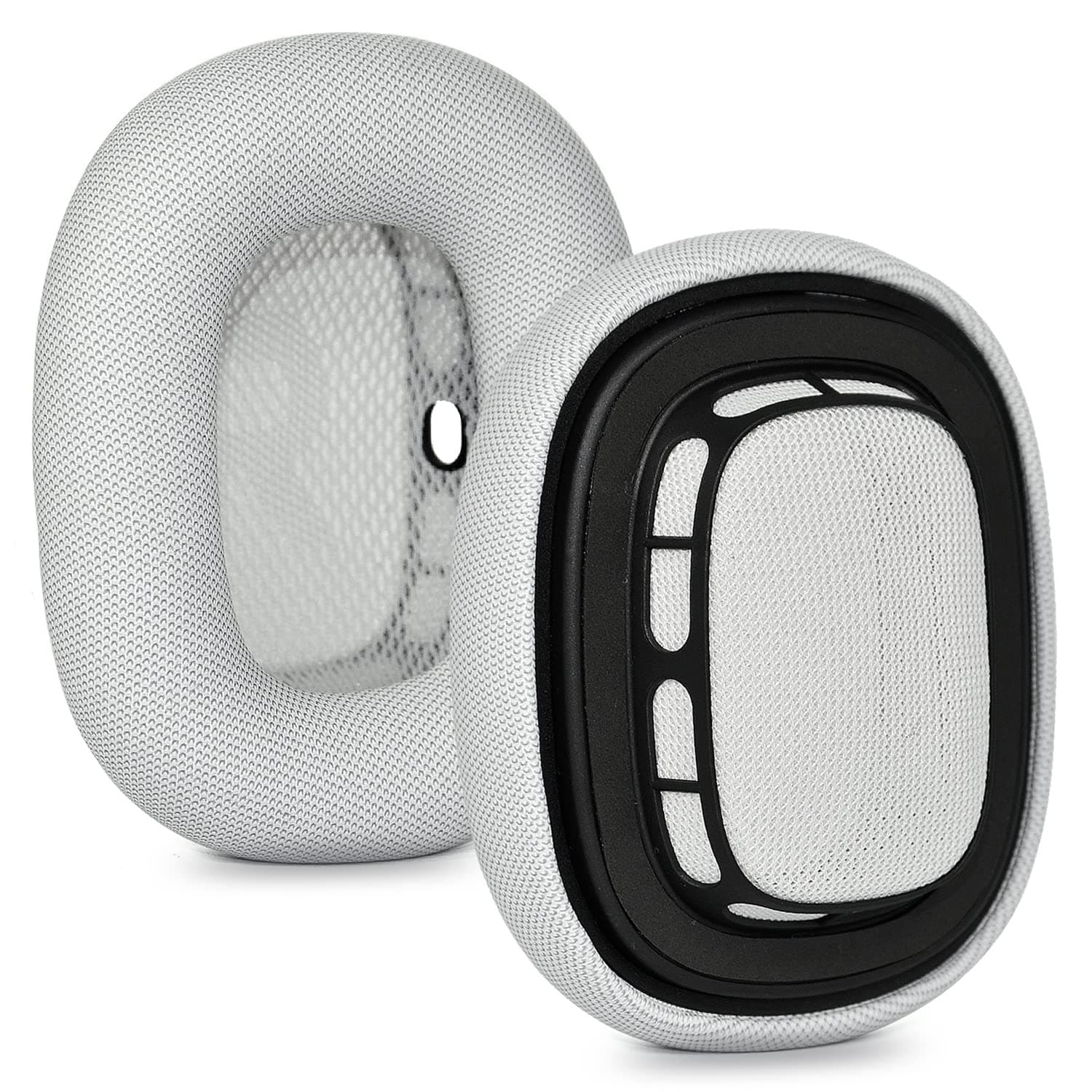 Replacement Earpads Protein Mesh Fabric Ear Cushion Memory Foam Ear Pads Compatible with Apple AirPods Max Headphones (Silver)