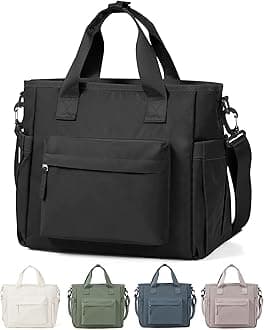 Black Lunch Box Bag for Women Men loncheras para mujer Lunch Tote Bag with Water Bottle Holder Shoulder Strap Adult Insulated Lunch Bags Boxes for Work