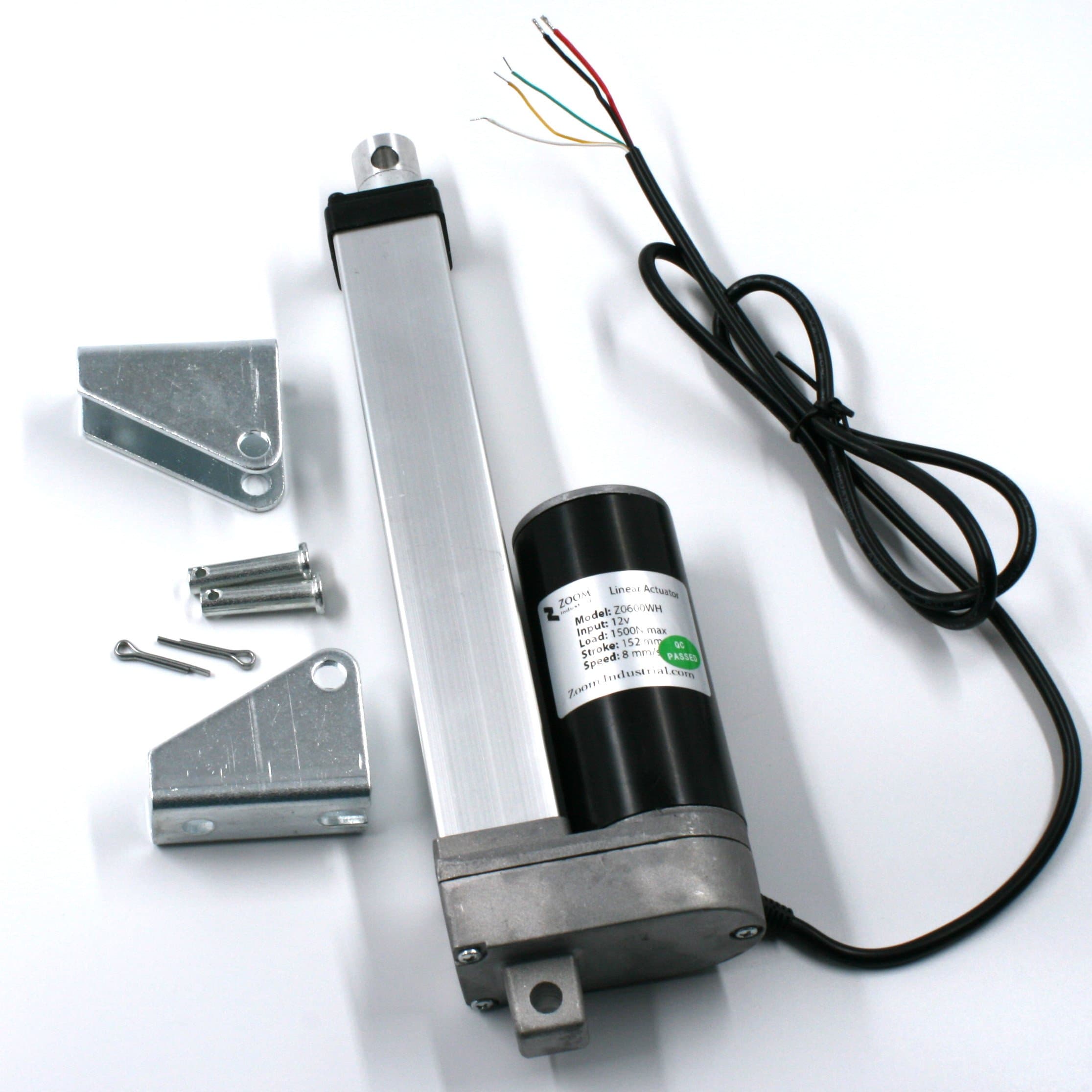 Heavy Duty Linear Actuator 6" Inch Stroke 330 Pound Max Lift DC 12v/24v - Position Feedback - Weather Resistant