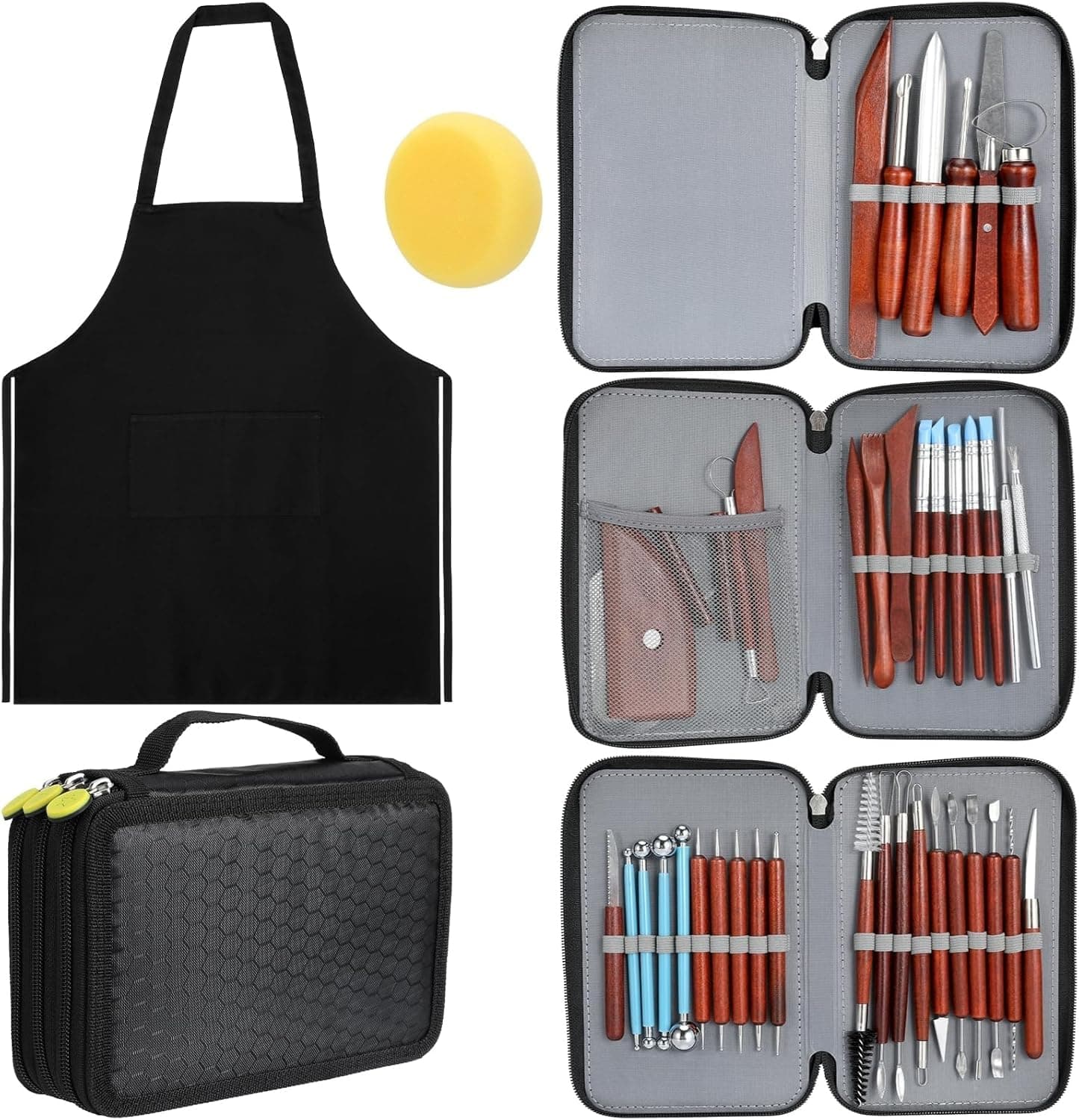 42pcs Pottery Tools, Clay Tools, Sculpting Tools, Pottery Kit, Air Dry Clay Tools, Pottery Clay Kit for Pottery Wheel, DIY Arts and Crafts