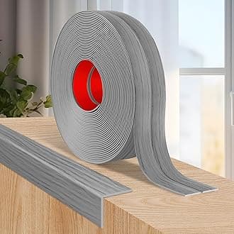 Flexible Wall Corner Protector Moulding Trim Peel and Stick Wall Corner Guards Edge Protector Self Adhesive Molding Trim Strip for Edge Ceiling (Light Gray Wood Grain, 0.8 in x 40 Ft)