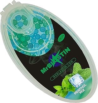 100 Crushballs for Cigarette Filters Dispenser Case, Menthol Mint Crush Balls, Flavoured Capsules. Aroma Click on Filter Inserts Beads (Menthol Mix)