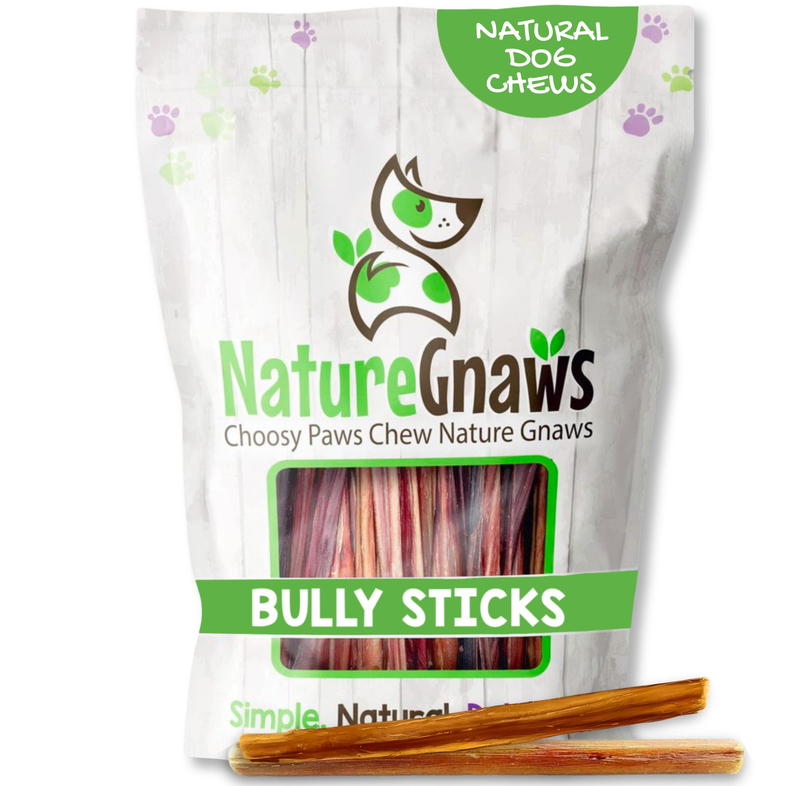 Extra Thin Bully Sticks for Small Dogs 5-6" (10 Count) - Long Lasting for Light Chewers and Puppies - Natural Beef Dog Chew Bones