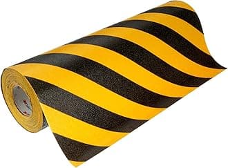 Safety-Walk 85968-case 3M Slip-Resistant General Purpose Tapes and Treads 613, Black/Yellow Stripe, 12" x 60'