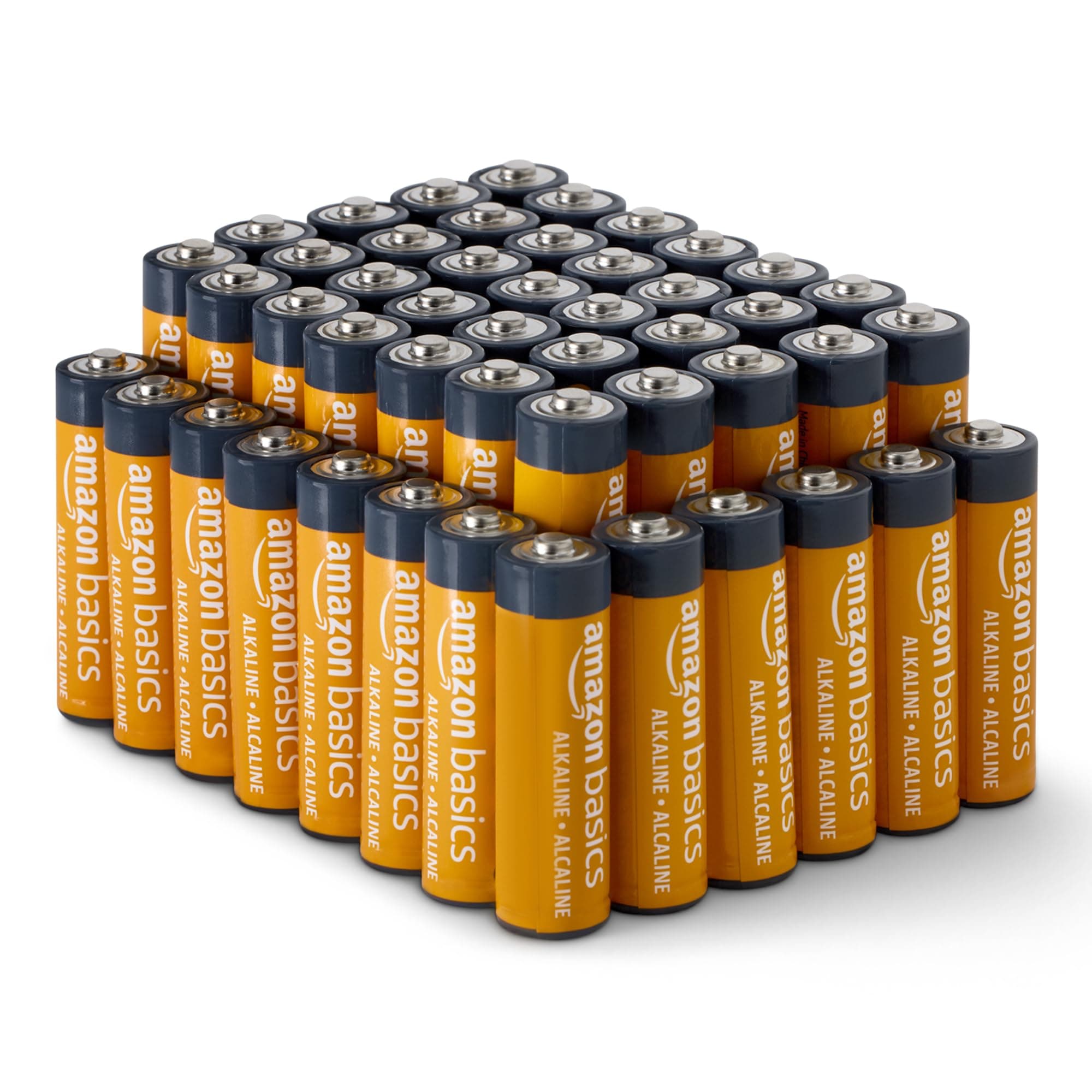 Amazon Basics 48-Pack AA Alkaline High-Performance Batteries, 1.5 Volt, 10-Year Shelf Life