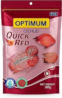 Optimum Cichlid Quick Red Small Pellet Fish Food 300G with Free Key Ring