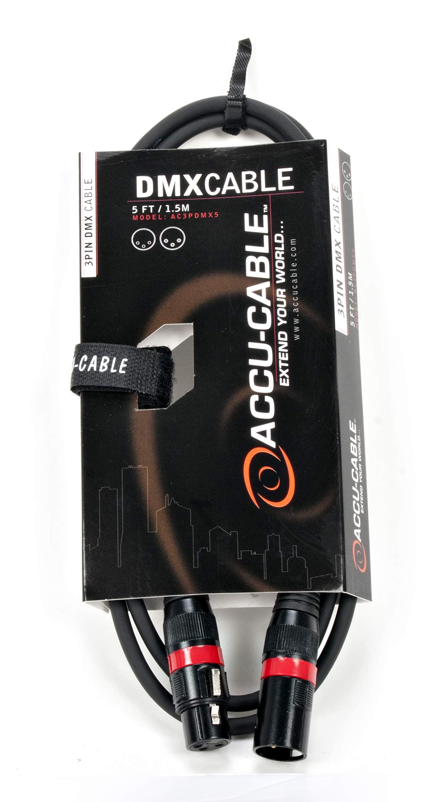Accu Cable Ac3Pdmx5 Five Foot 3 Pin True Dmx Cable