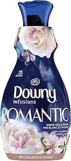 Downy Infusions Liquid Fabric Softener, Romantic,White Tea & Peony, 32 fl oz