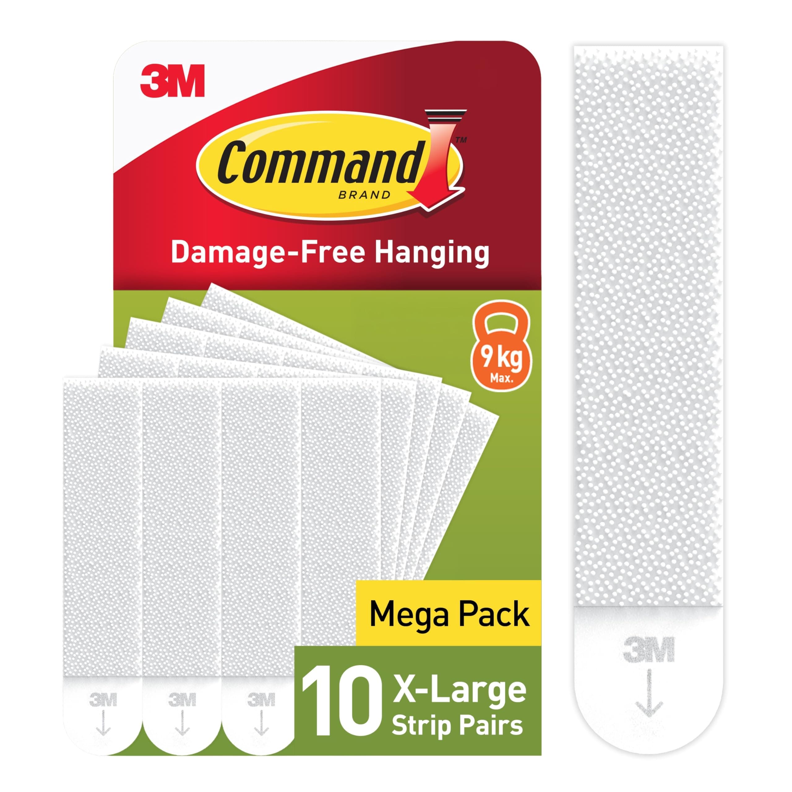 X-LARGE: Picture Hanging Strips (White)