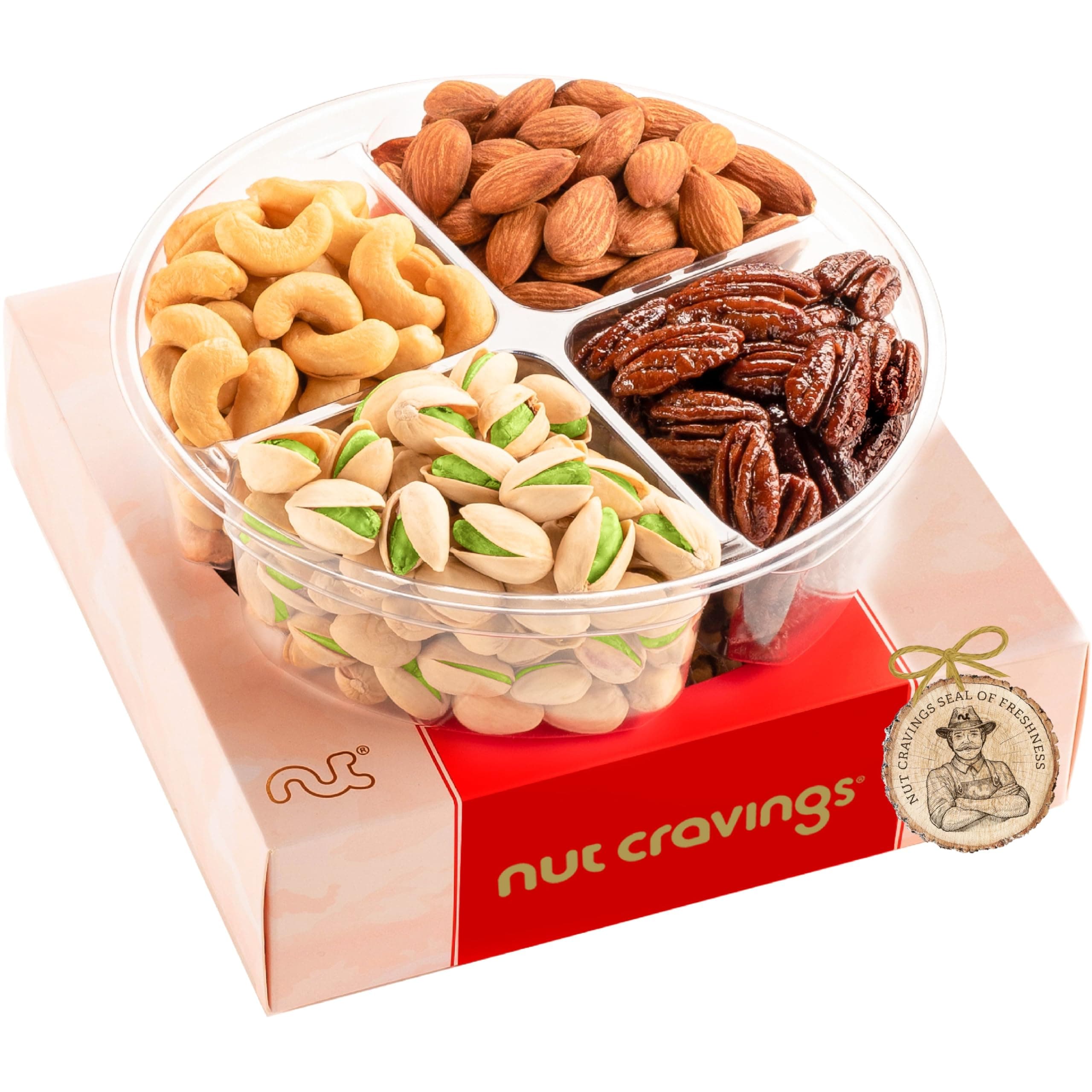 Red Gift Box Nuts Mix - Medium
