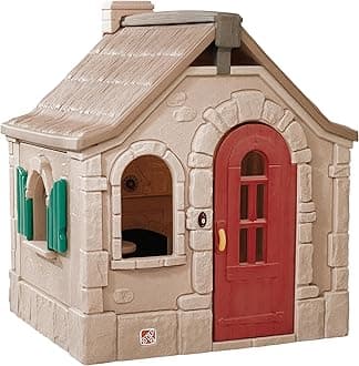 Step 2 Naturally Playfull Story Book Cottage | Realistic Amenities & Accessories Set | Indoor & Outdoor Playhouse
