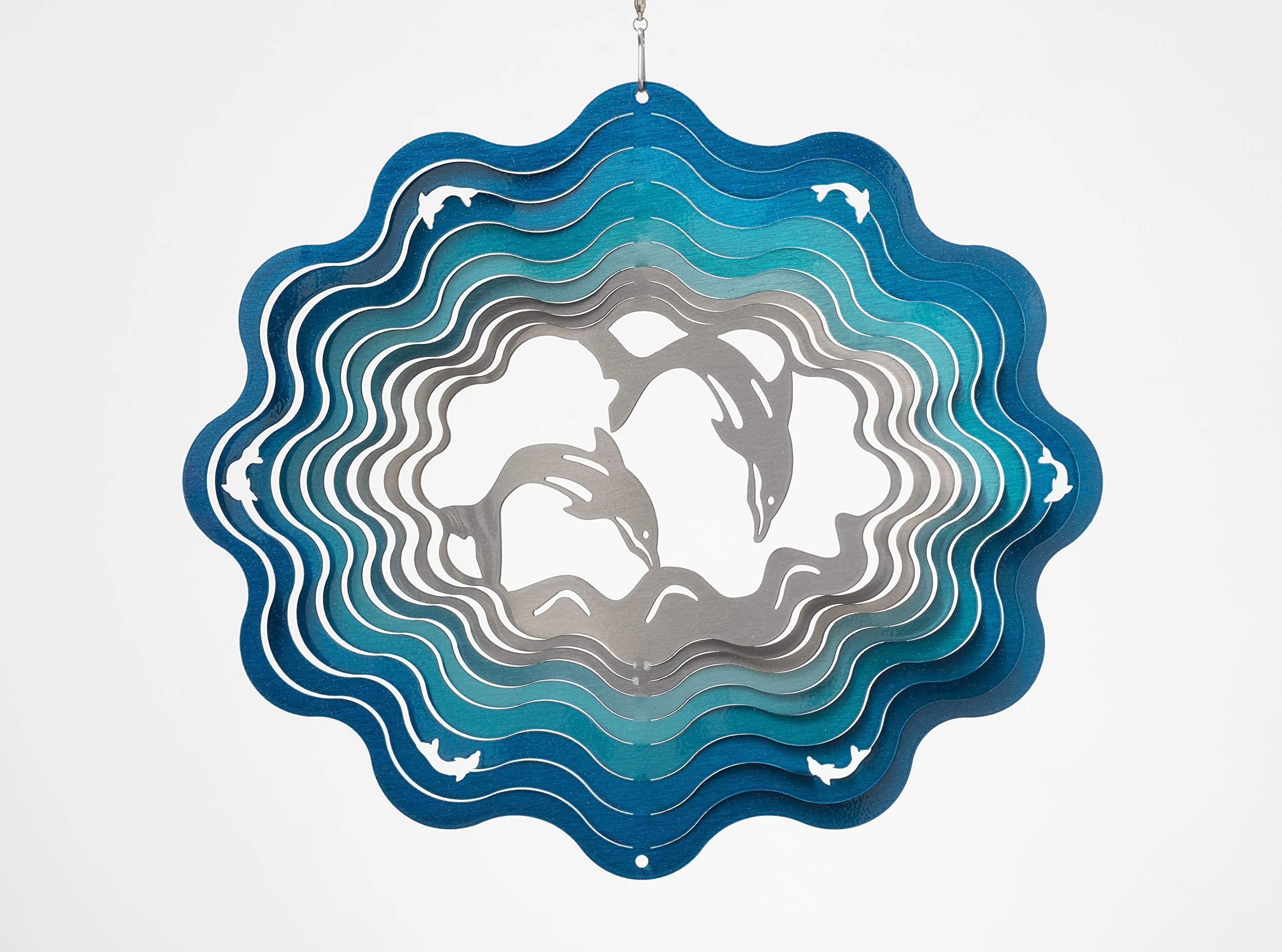 Spin Art Premium Dolphin Wind Spinner (12-Inch)