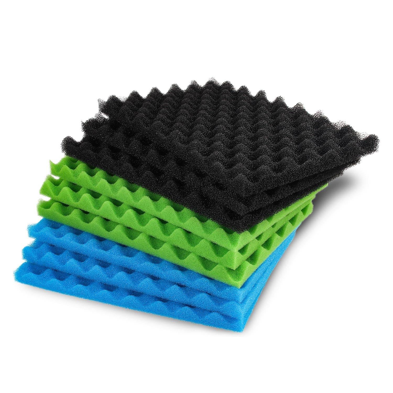 LTWHOME Fish Pond Foam Filter Sponge Set 17" X 11" Media (Pack of 3 Sets)