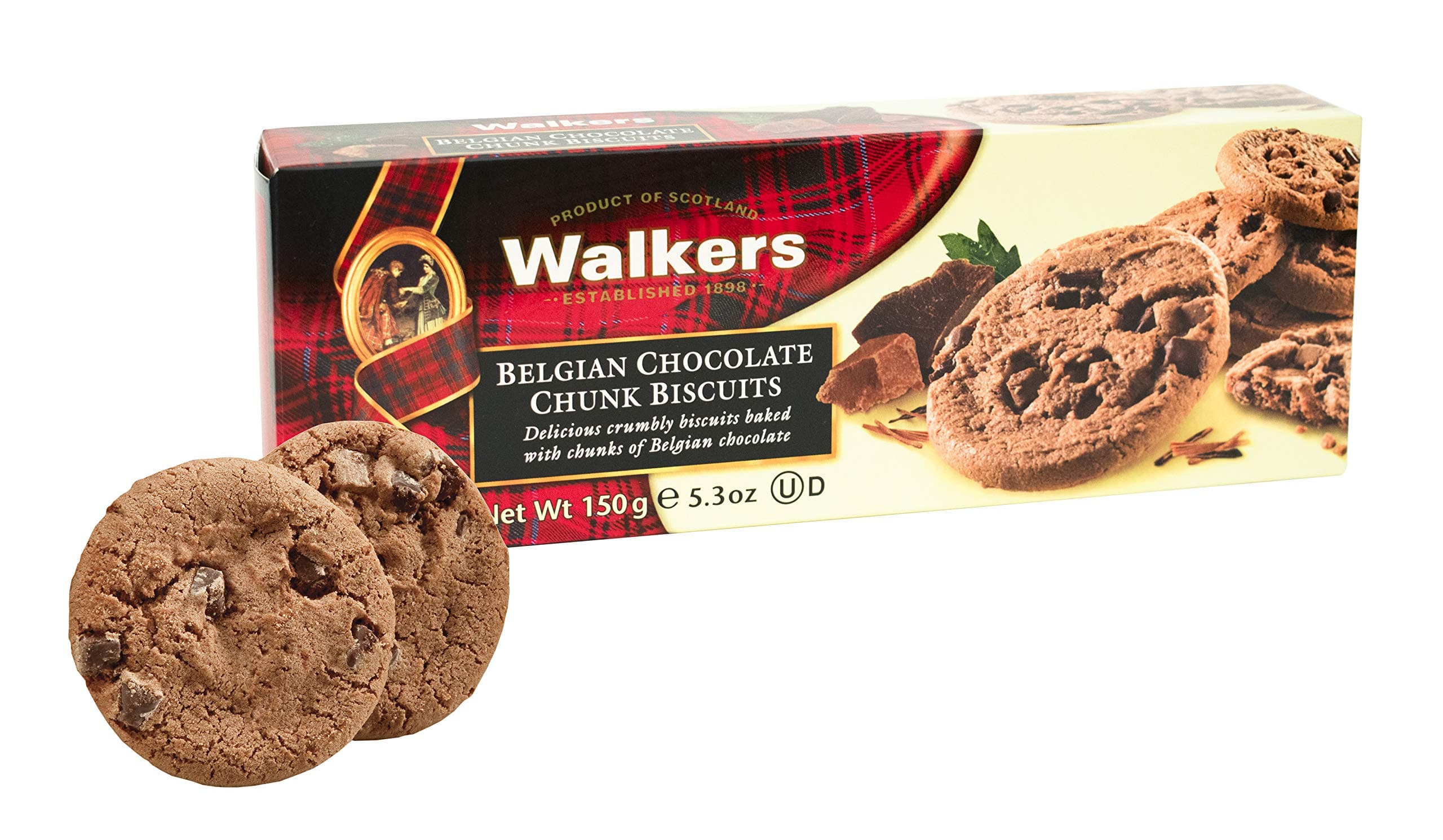 Belgian Chocolate Chunk Biscuits, Scottish biscuits with chocolate, 150g