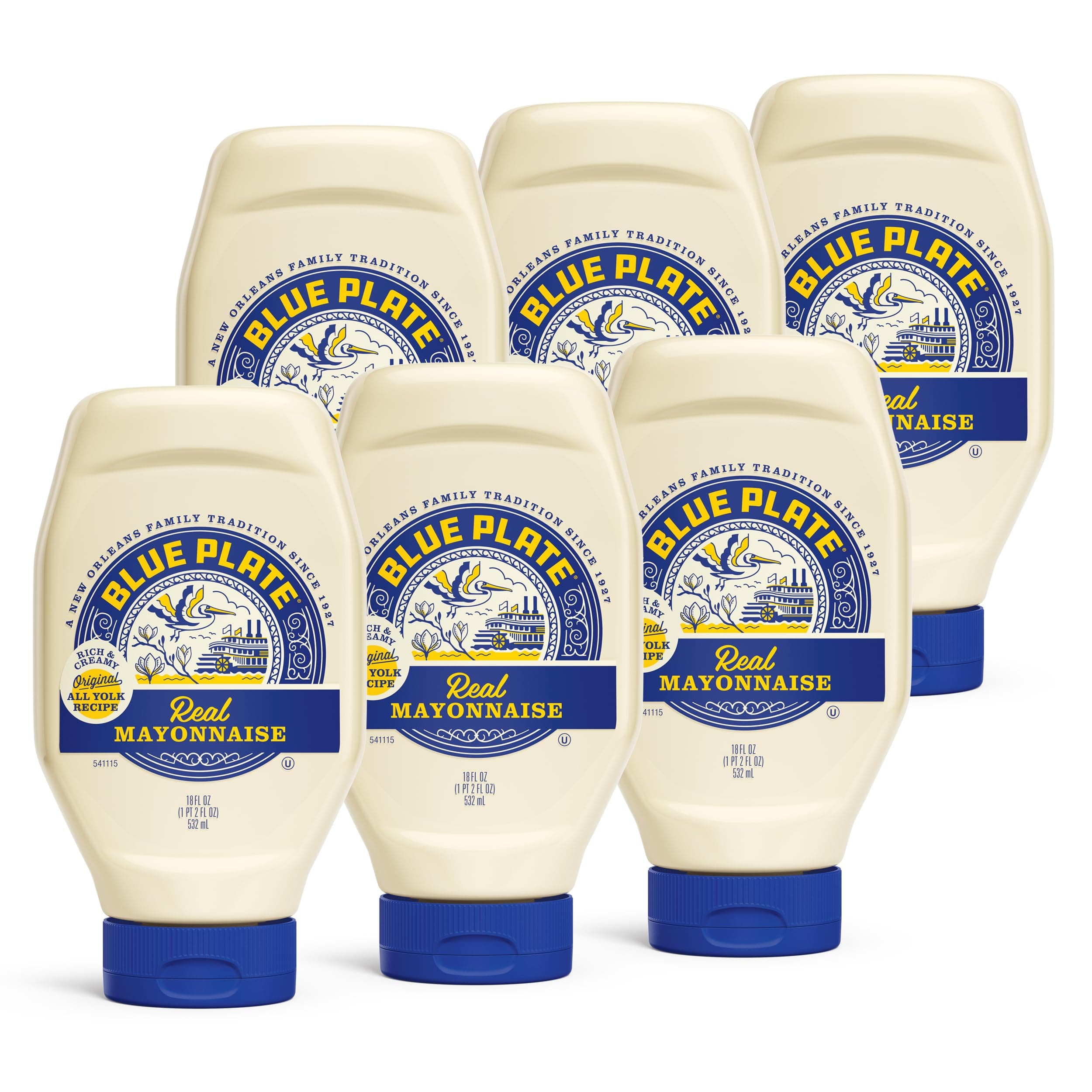 Real Mayonnaise, 18 Fl Oz Squeeze Bottle (Pack of 6)