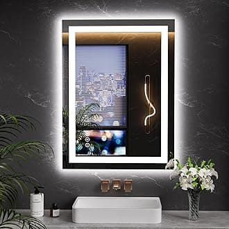 LOAAO 23.6"x31.5" LED Mirror for Bathroom, Lighted Bathroom Mirror with Lights, Anti-Fog, Dimmable, Memory Function, Clear Reflection