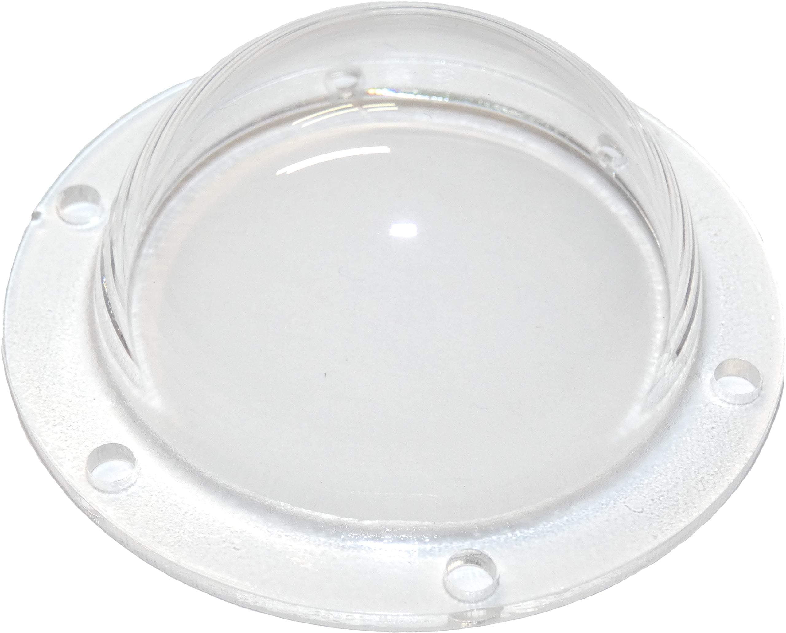 Acrylic Dome/Plastic Hemisphere - Clear - 1.5" Diameter, 1/4" Flange with Pre-Drilled Holes