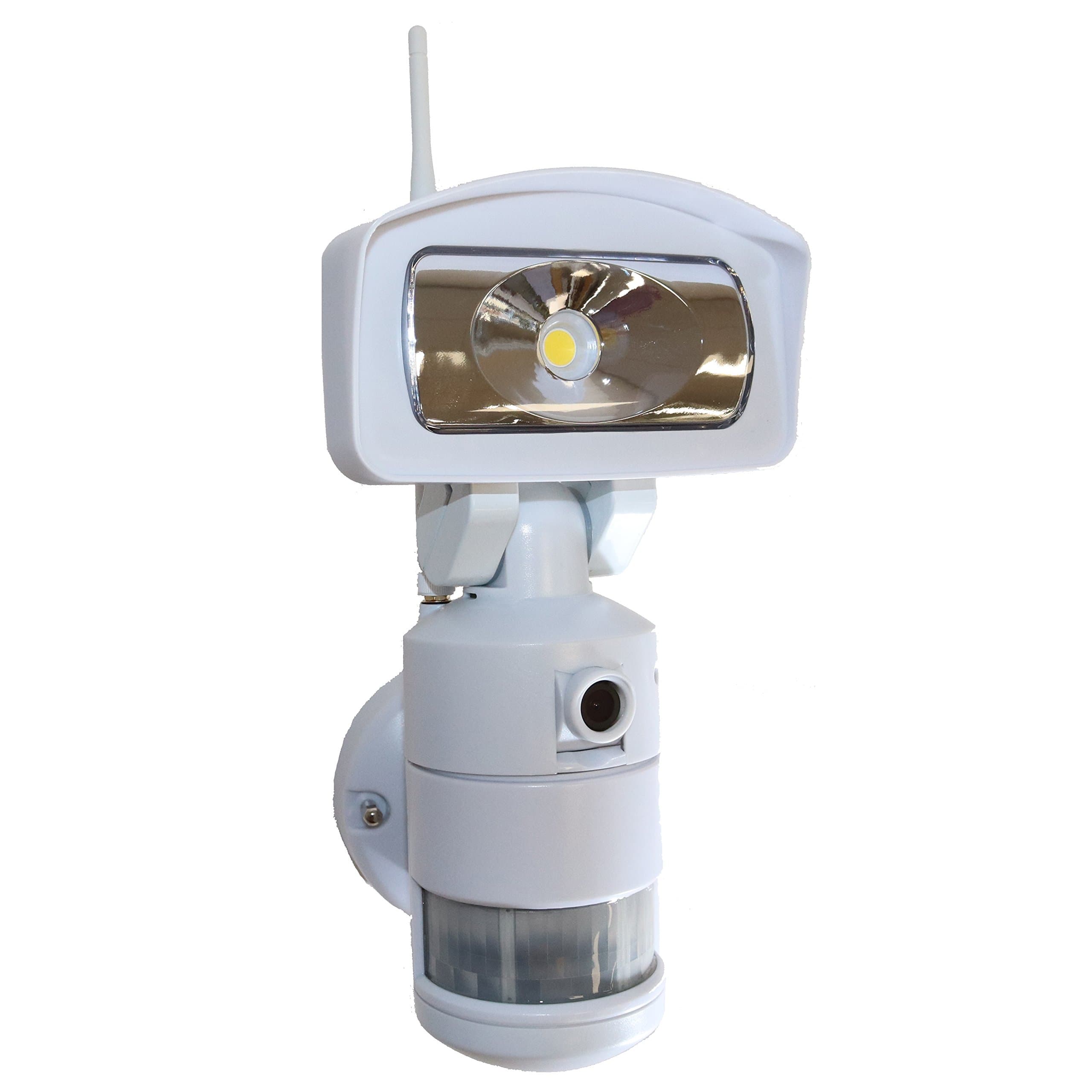 NightWatcher NW765 16W LED Robotic Security Light & Wi-Fi HD Camera 16GB SD - White
