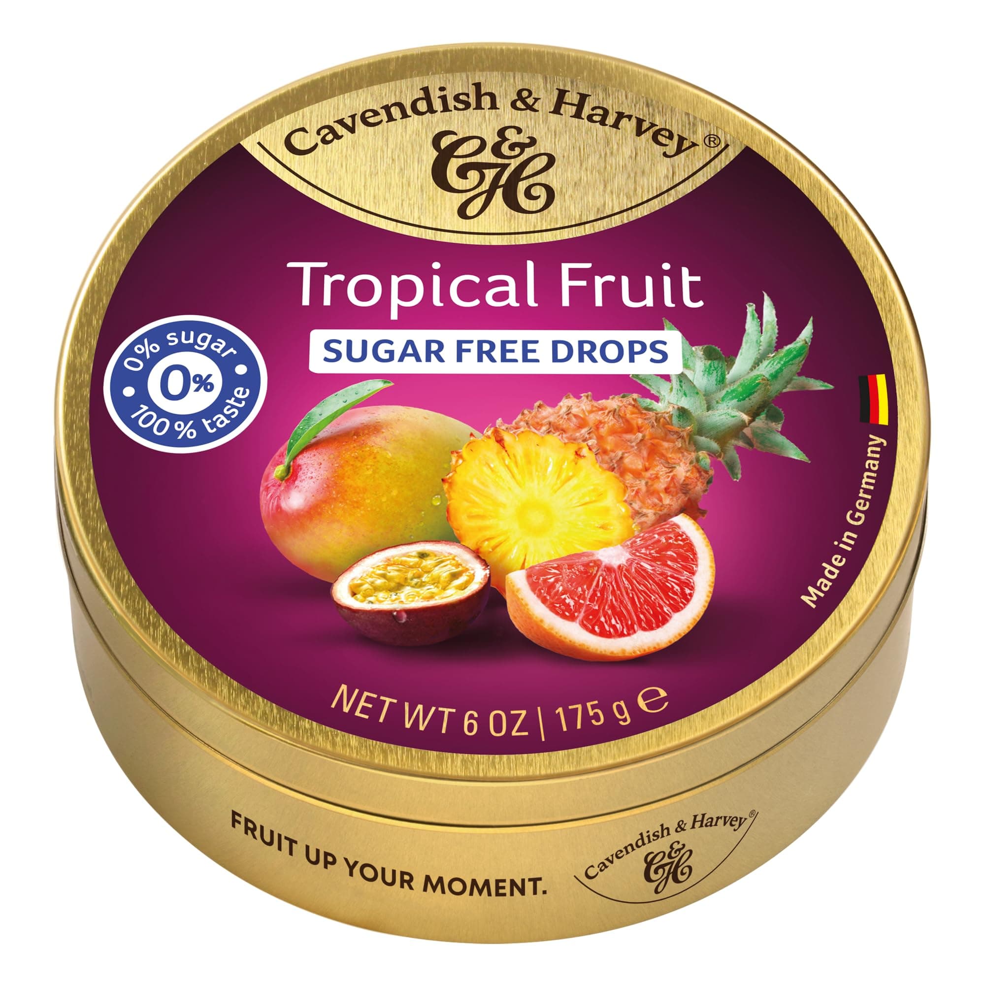 Cavendish & Harvey, Tropical Fruit Candy, 6.2 oz Can