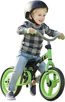 My First Balance-to-Pedal Training Bike for Kids in Green, Ages 2-5 Years, 12-Inch, 649615C
