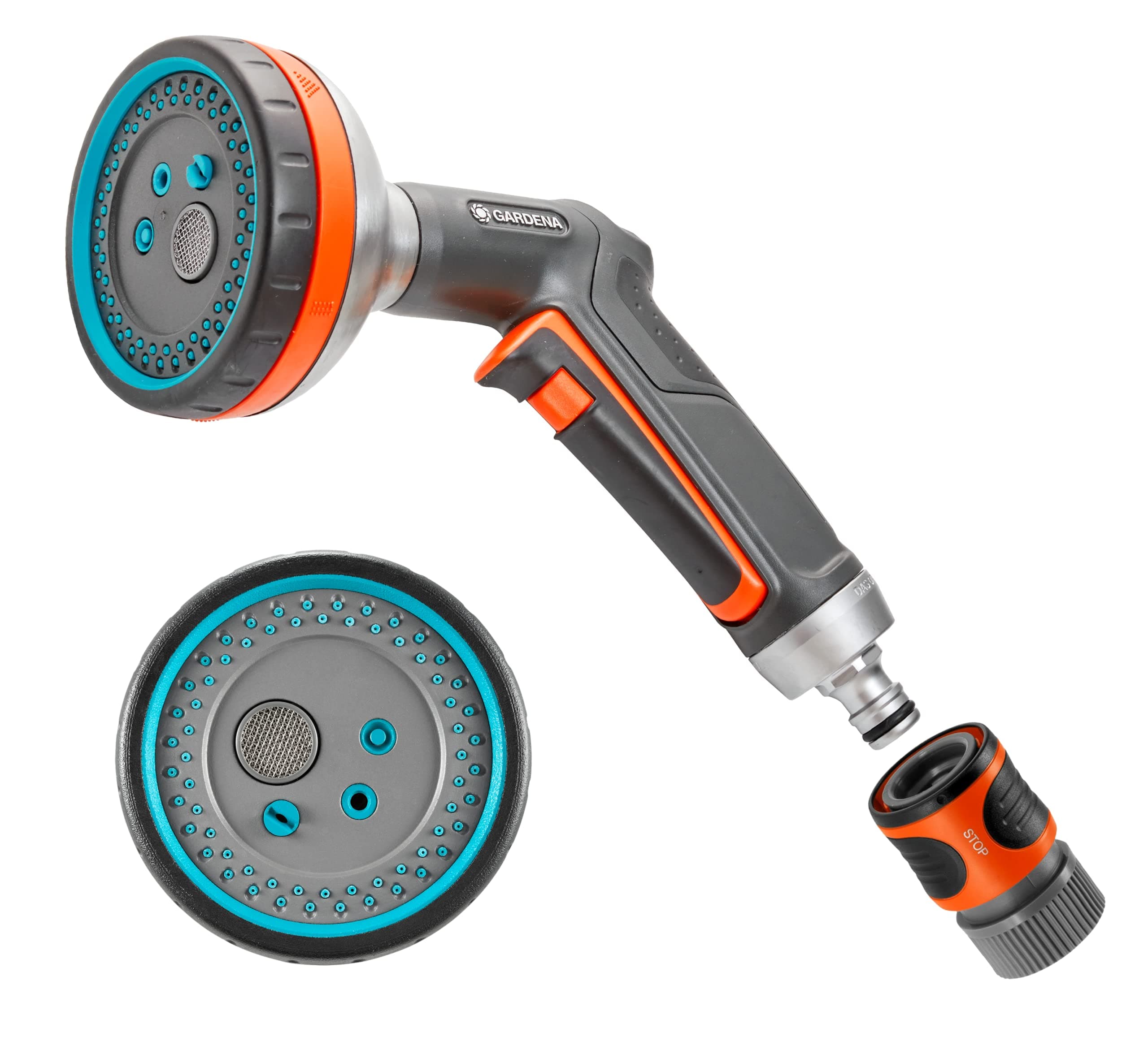 GardenaFrost Proof - Premium Metal Multi Sprayer (Five Spray Patterns) + Water Stop