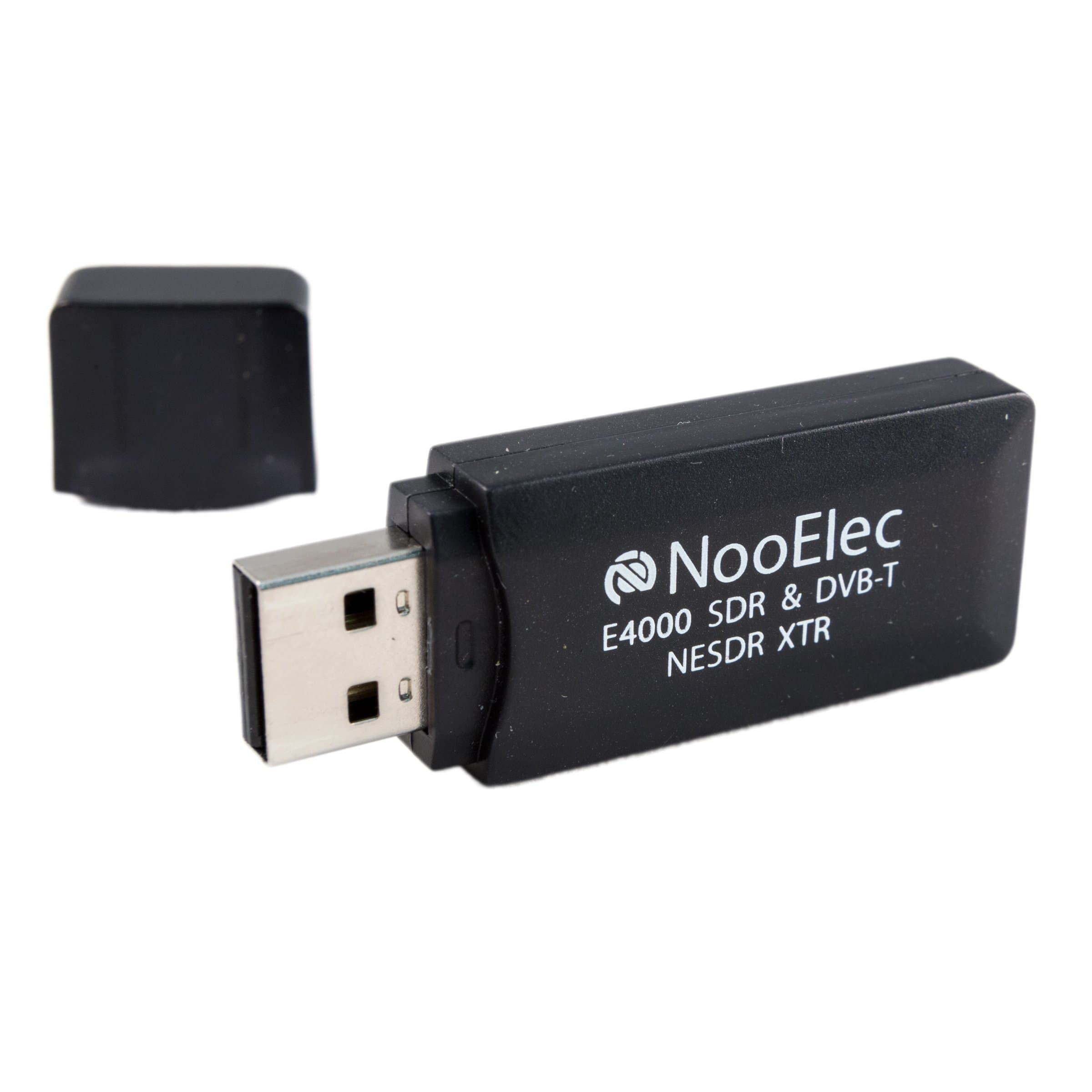 NooElec NESDR XTR - Tiny RTL-SDR & DVB-T USB Stick (RTL2832U + Elonics E4000 Tuner) w/Telescopic Antenna. Software Defined Radio Compatible w/Many SDR Software Packages