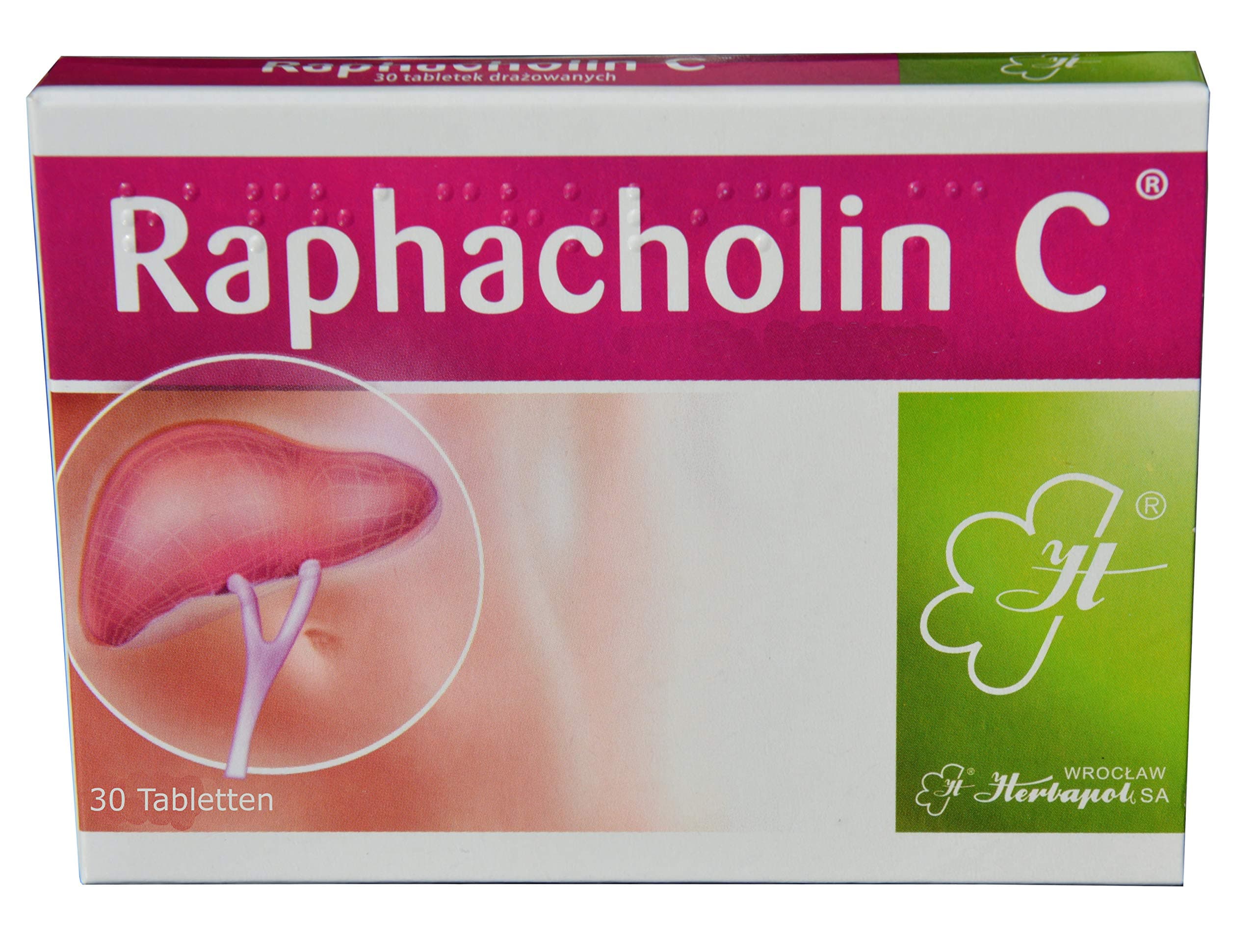 Raphacholin C, 30 Tabl., for Normal Bile Flow and Release, Fat Digestion, Emptying, Relieves Biliary Tract, Gallbladder, Galle, Liver, Stimulate Digestion, Bloating, Digestive Aid