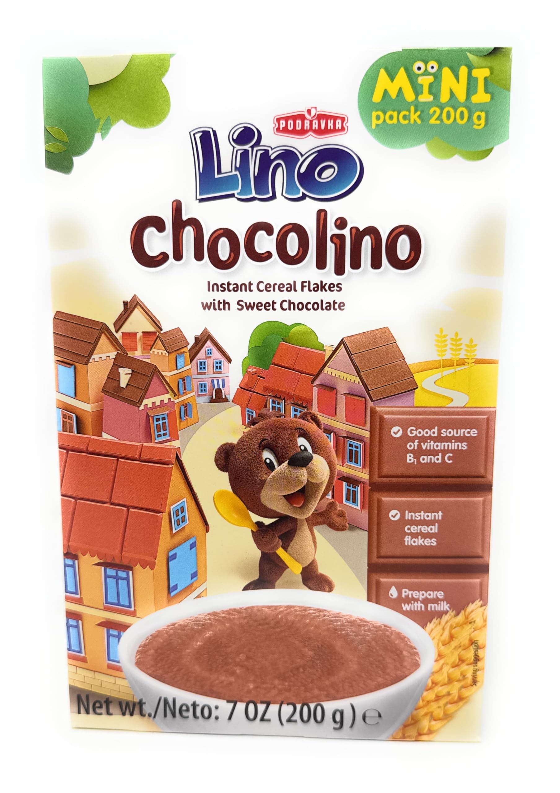 Lino Chocolino Instant Cereal Flakes 7oz 2 Pack