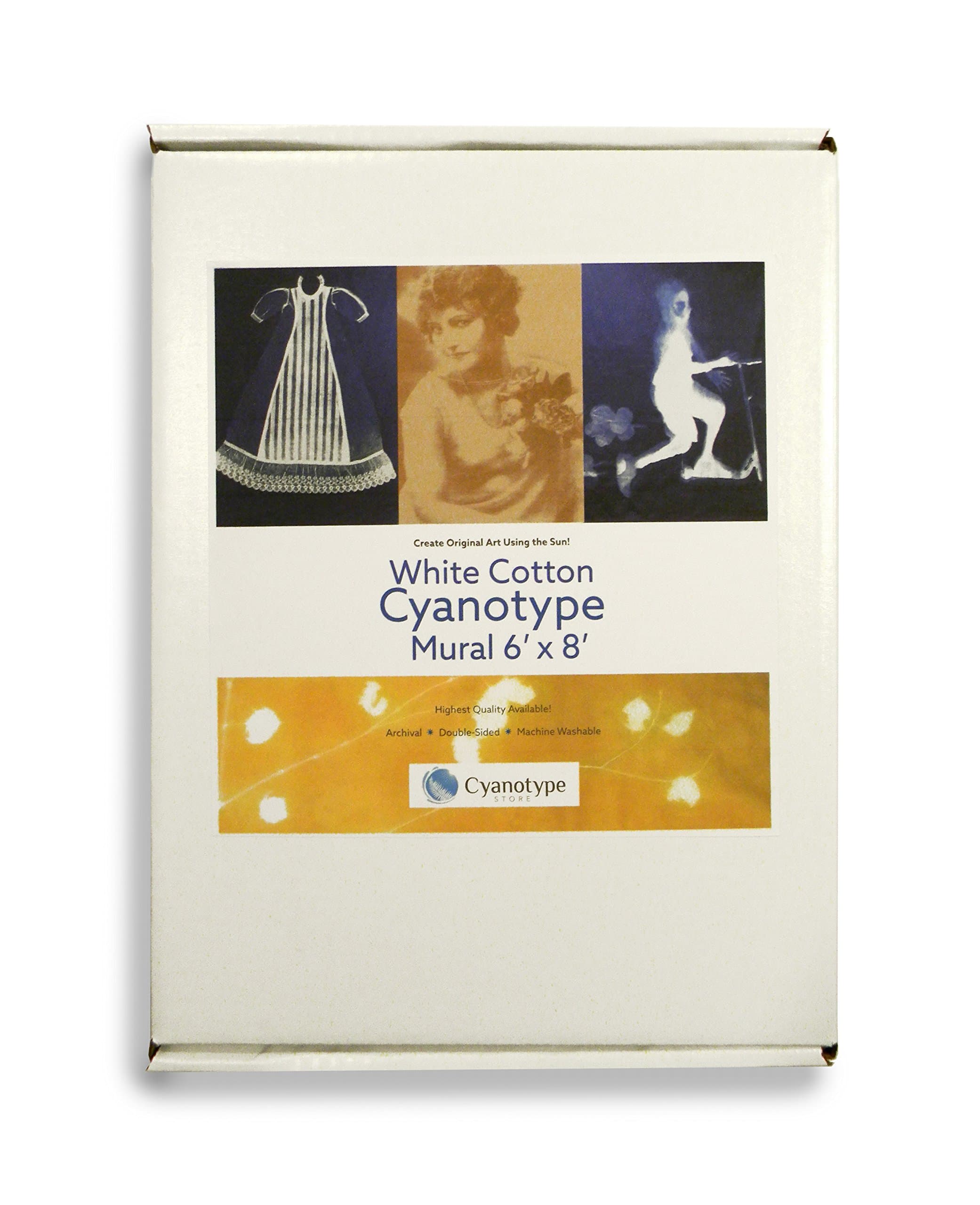 White Cotton Cyanotype 6' x 8' Mural