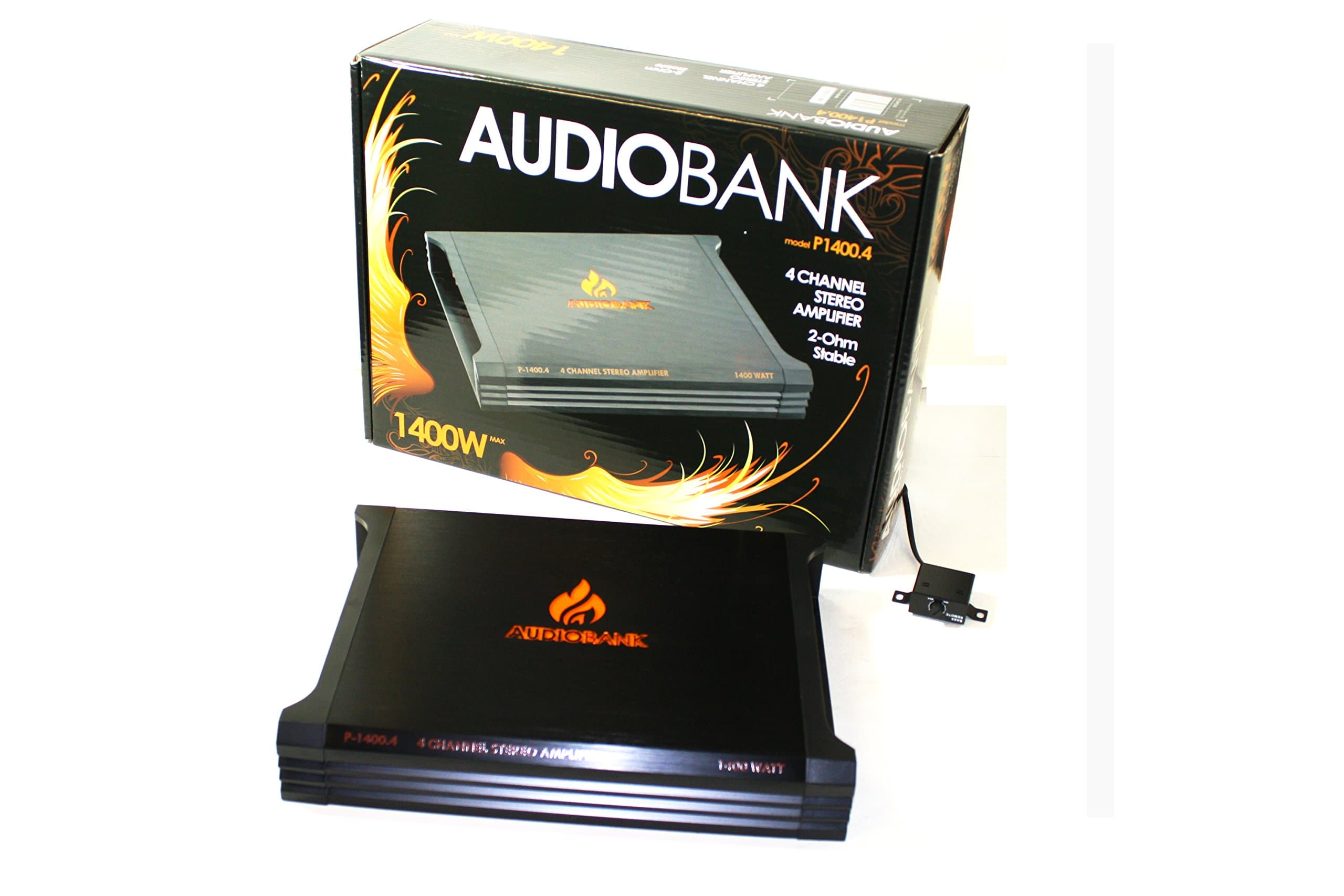 AUDIOBANK P1400.4 1400W 2-Ohm Stable 4 Channel Stereo Amplifier