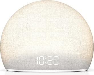 Housbay Sunrise Alarm Clock, White Noise Sound Machine | Wake-Up Light for Gentle Mornings, 20 Soothing Sleep Sounds, Dimmable Display, Cozy Night Light, Phone-Free for Bedroom