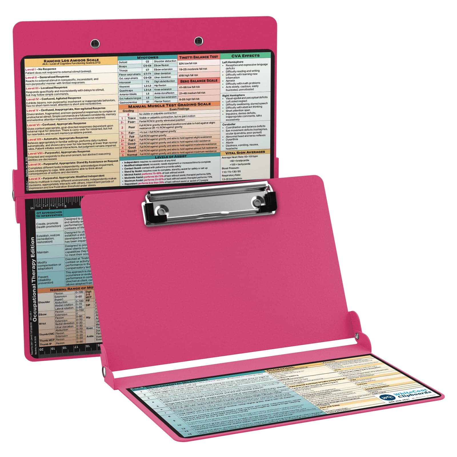 Whitecoat Clipboard® - Occupational Therapy Edition (Pink, Bifold)