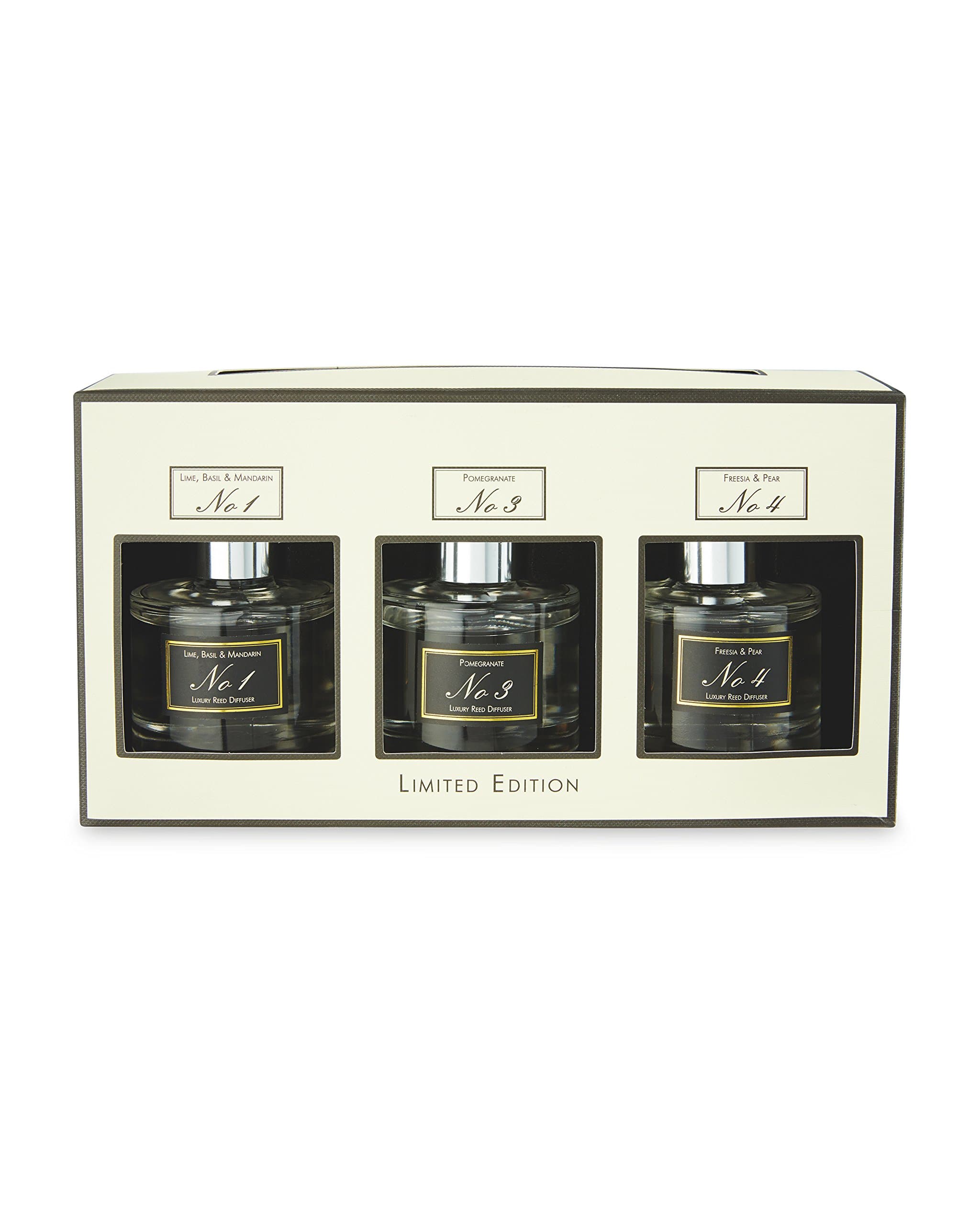Aldi Fruits Reed Diffuser Set No 1 Lime, Basil & Mandarin, No 3 Pomegranate & No 4 Freesia & Pear