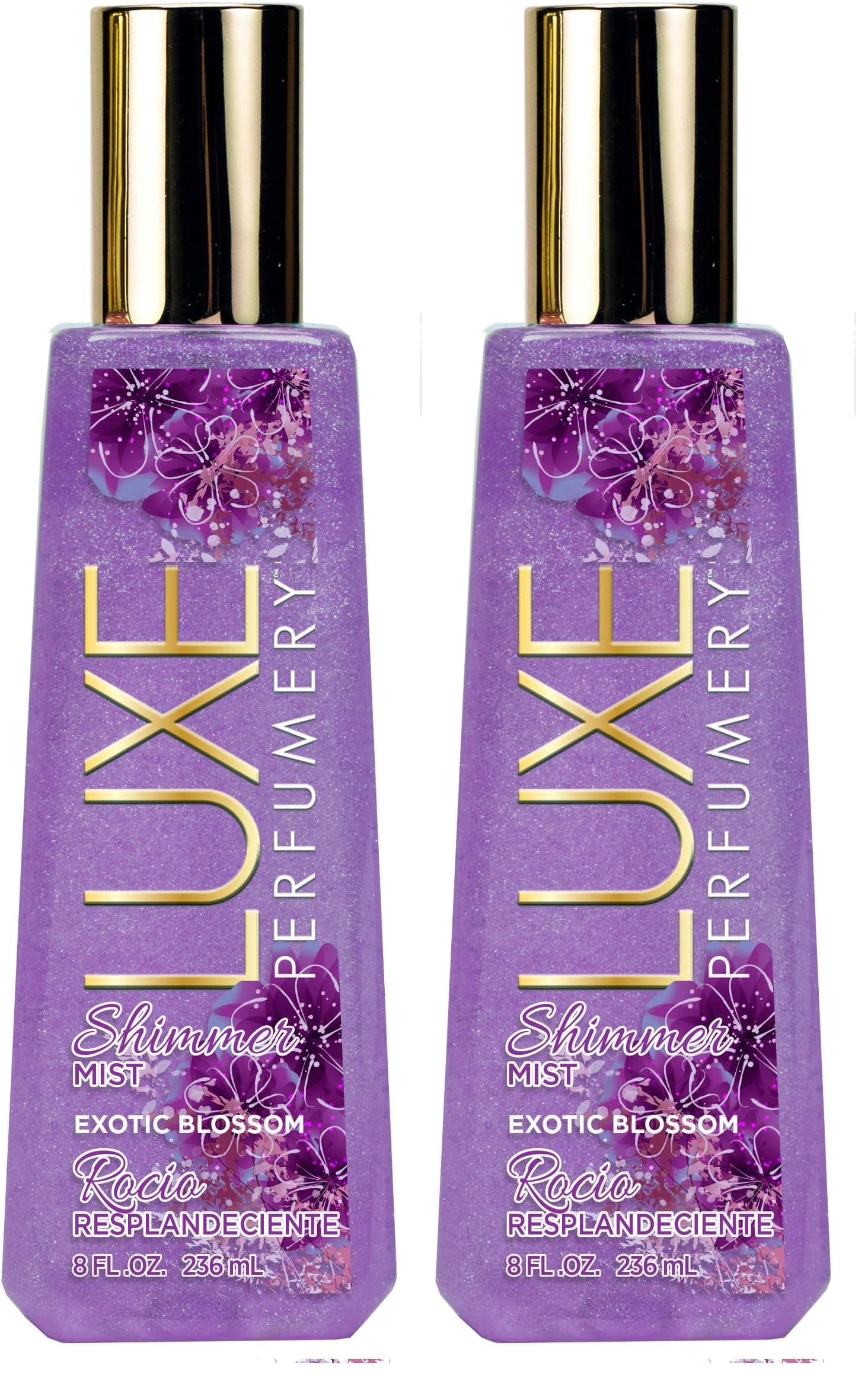 Luxe Perfumery Exotic Blossom Shimmer Mist 8 Fl Oz (Pack of 2)