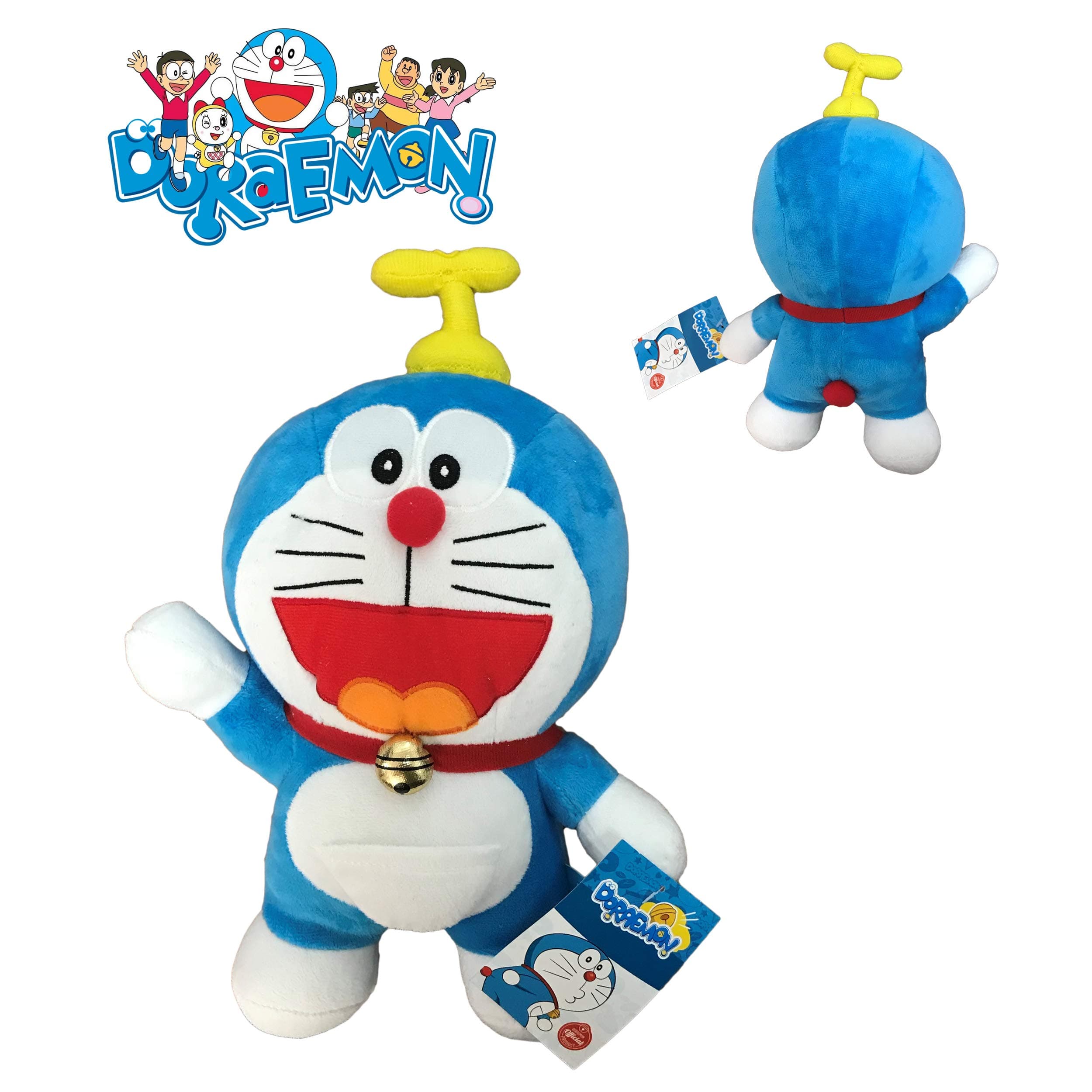 Plush of DORAEMON Robot Cat with PROPELLER Version 20cm ( 8" ) - Original and OFFICIAL