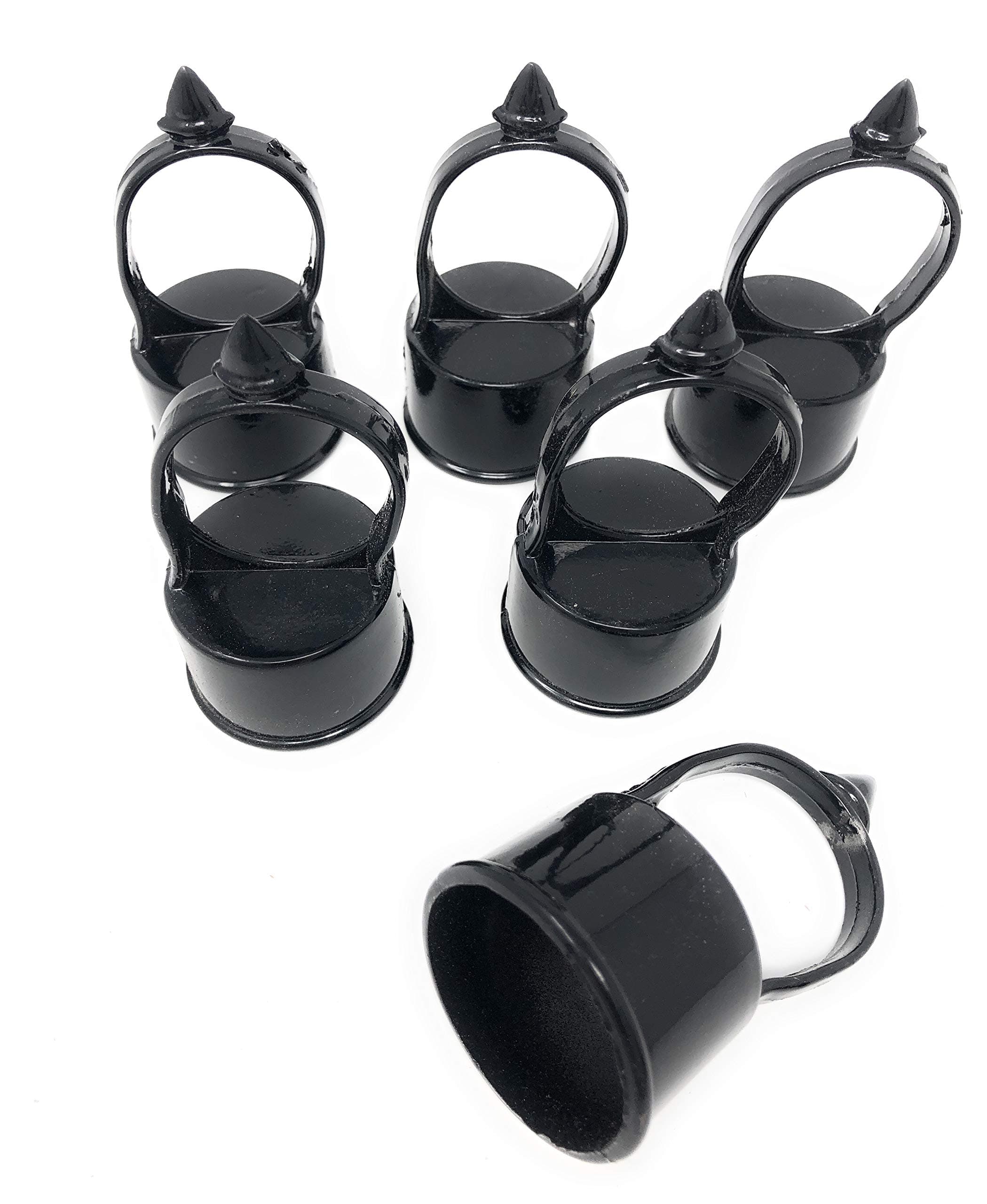 FENCESMART4U Loop Cap Aluminum 1-5/8" Post, 6 Pc Pack 1-3/8" Rail, Black