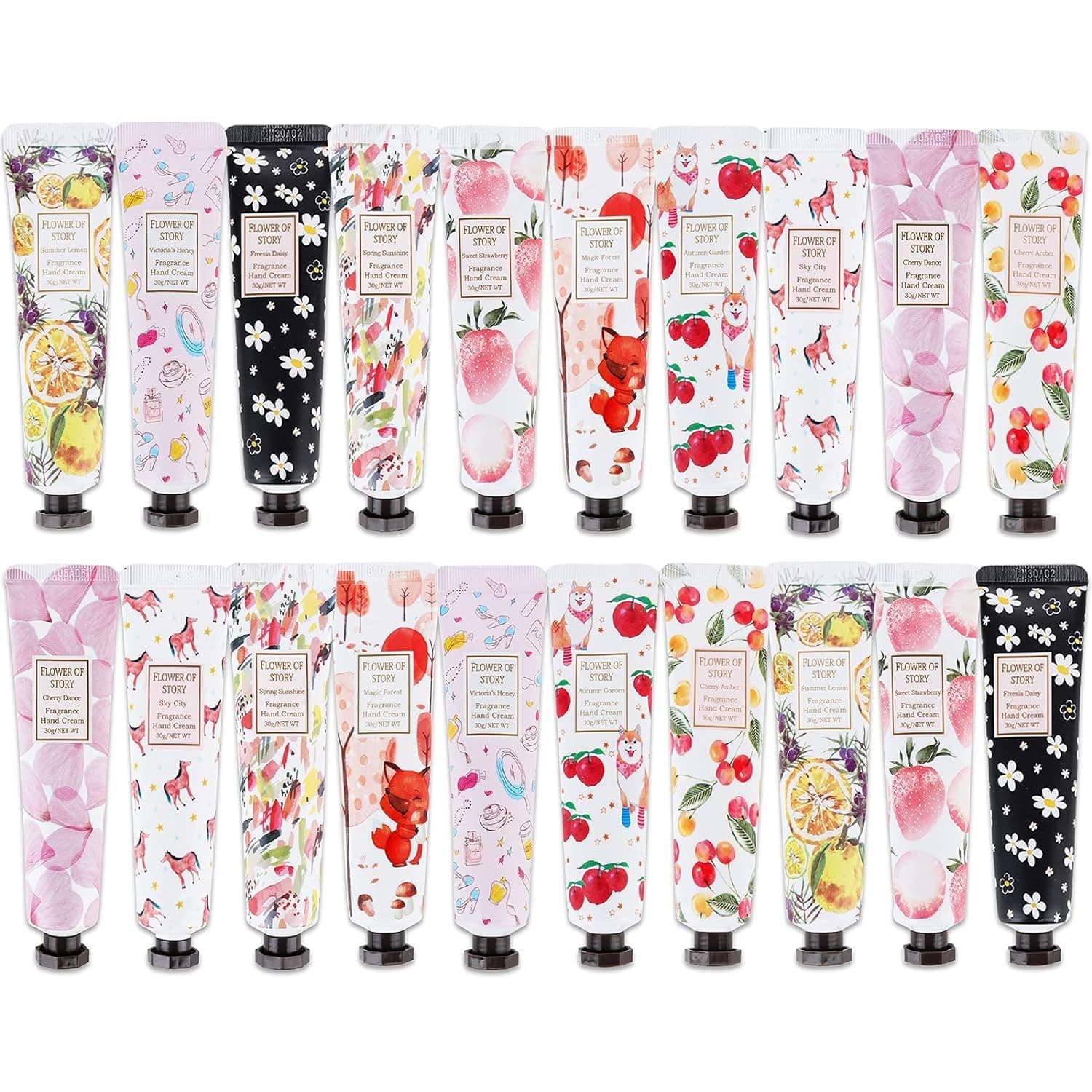 ChicAbode 20 Pack Hand Cream for Dry Cracked Hands, Natural Fragrance Mini Travel Size Hand Lotion Set Moisturizing Hand Care Cream Bulk Baby Shower Stocking Stuffers Gifts for Women Men