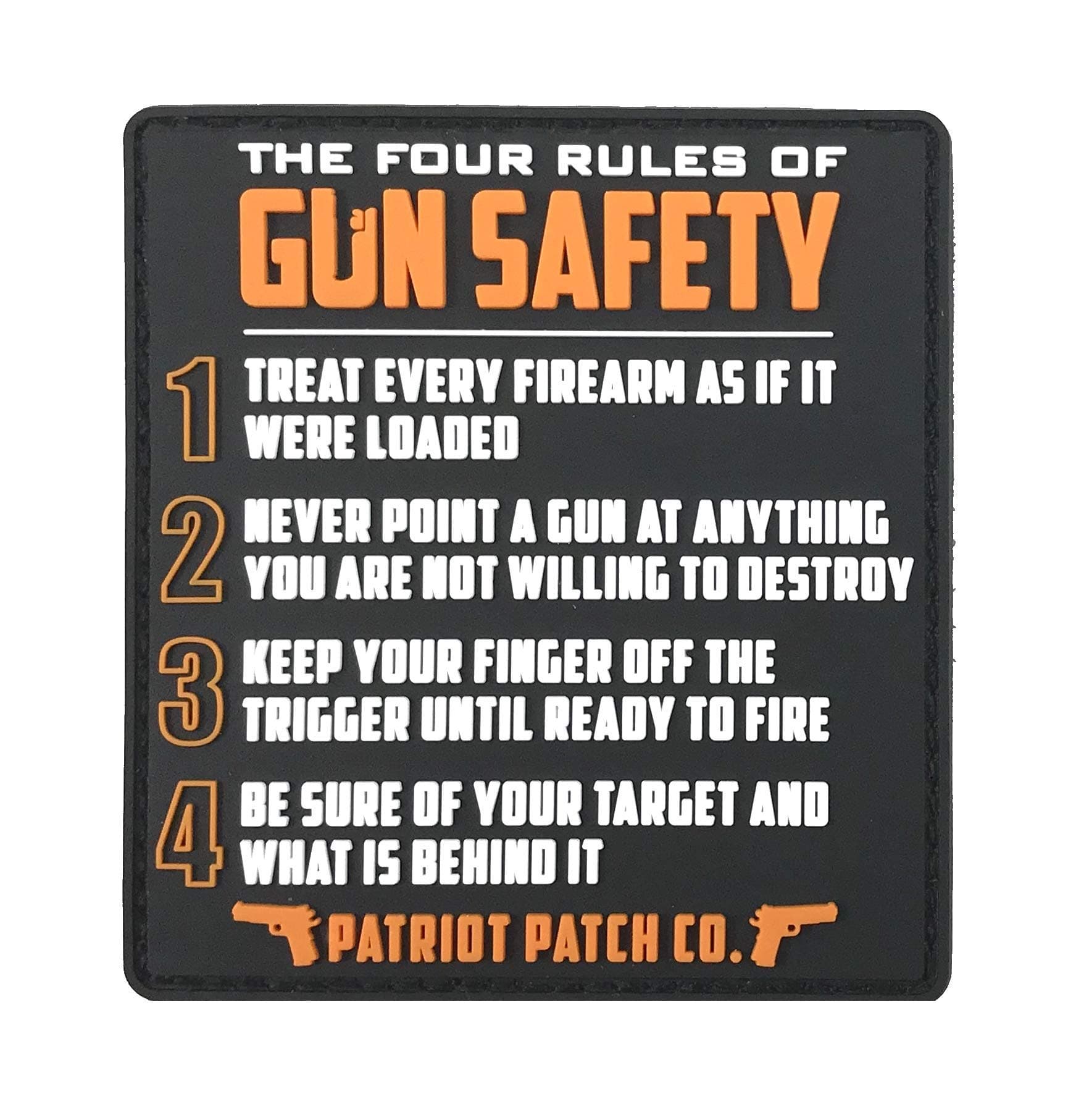 Patriot Patch Co - 4 Rules of Gun Safety - Patch