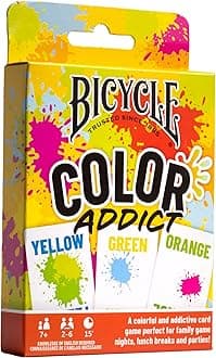 Bicycle Color Addict Matching Family Card Game, Up to 6 Players (Ages 7 and U...