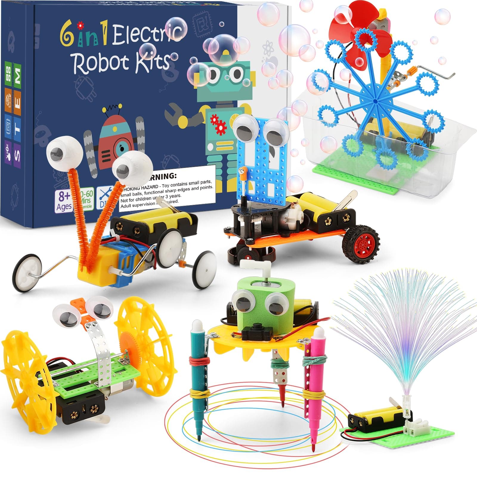 WESAYEE STEM Science Robotics Kit, Experiments Projects Activities for Kids 6-8 8-12, Build Robot Crafts for Boys Toys, DIY Electronic Engineering Building Kits for Girls Age 8 + Year Old Gifts