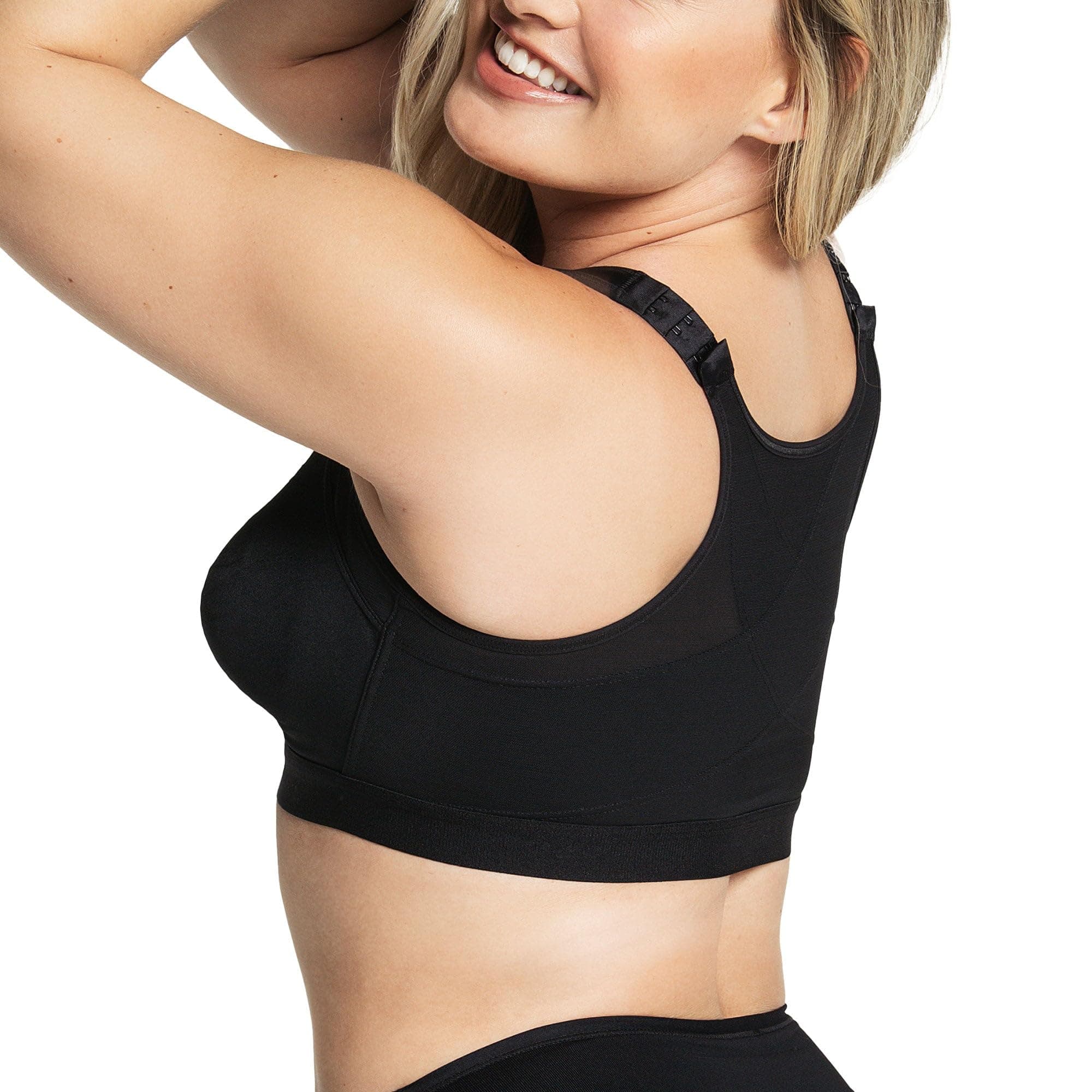 Leonisa Wireless Bra Back Support Posture Corrector Adjustable Front Closure