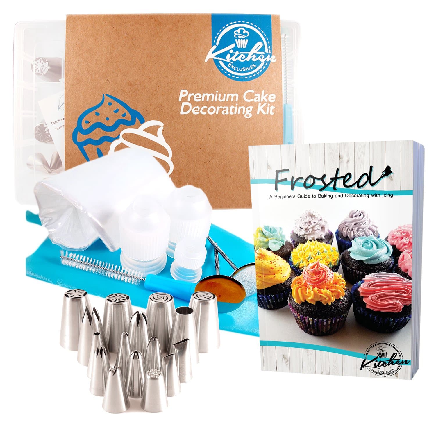 33 Pcs Hand-Picked Cake Decorating Set and Accessories Icing Sugar Frosting Tips Stainless Steel